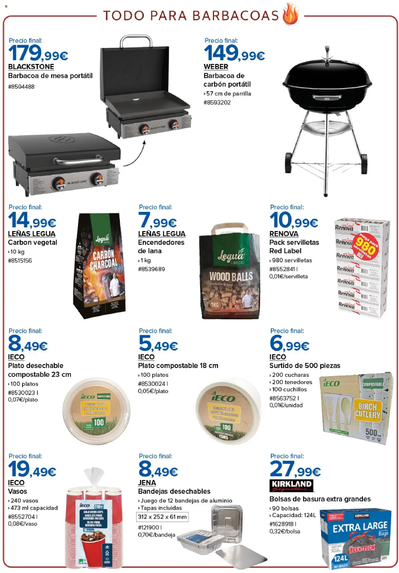 Costco catálogo │ válido desde el 10.04.2026 | Página: 3 | Productos: Vasos, Barbacoa, Parrilla, Mesa