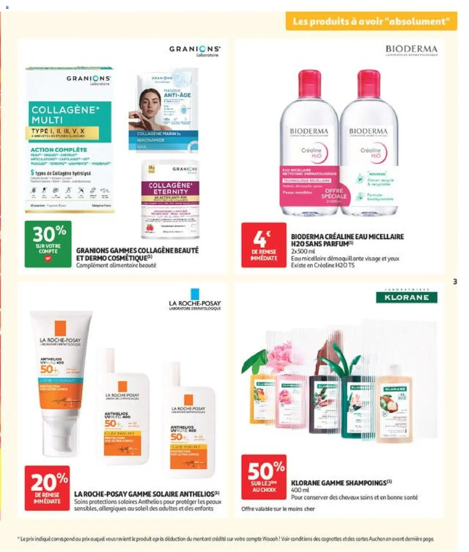 {H1} | Page: 3 | Produits: Masque, Eau micellaire, Crème hydratante, Crème