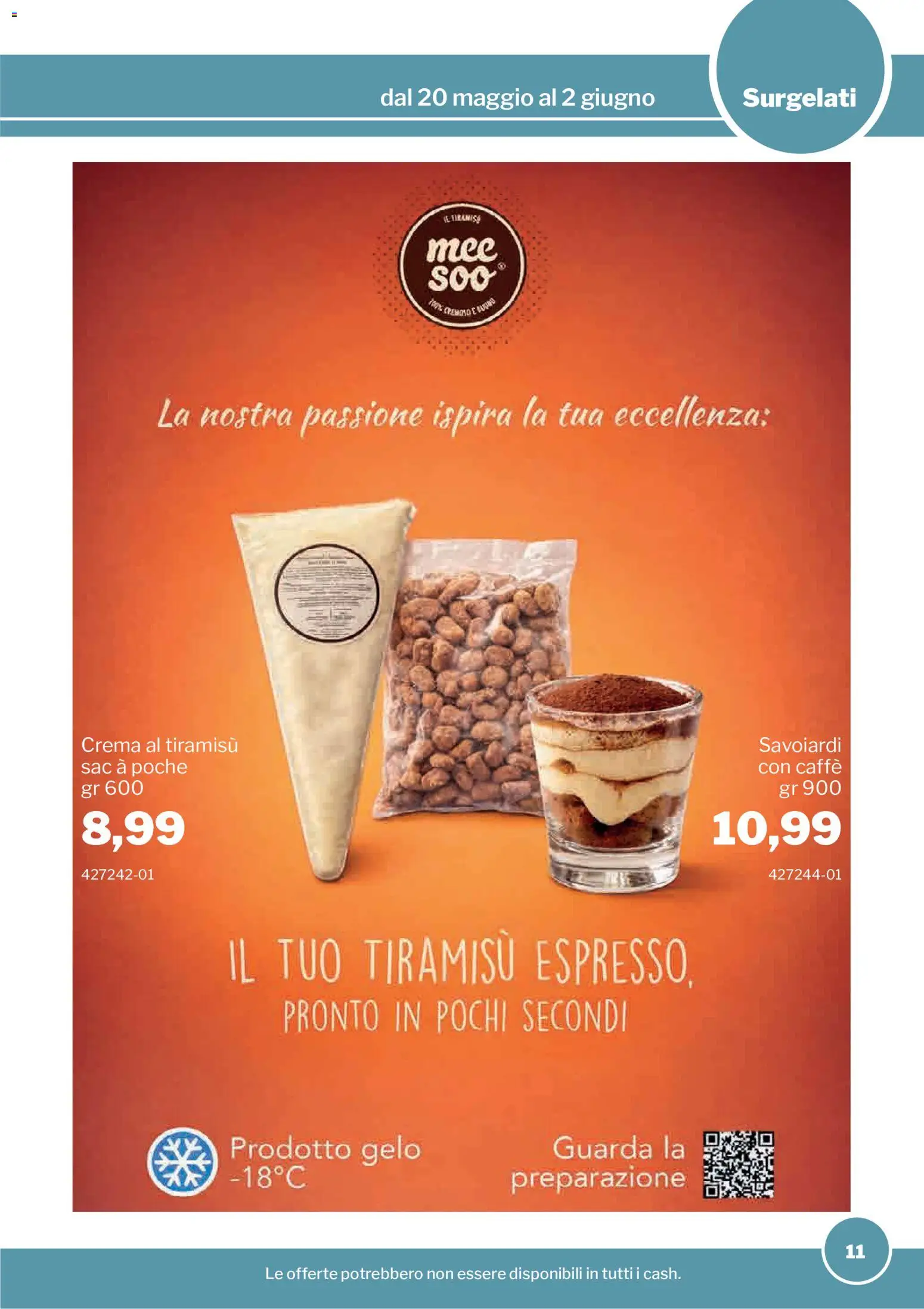 Volantino Sogegross del 20.05.2026 | Pagina: 11 | Prodotti: Crema, Caffè, Savoiardi