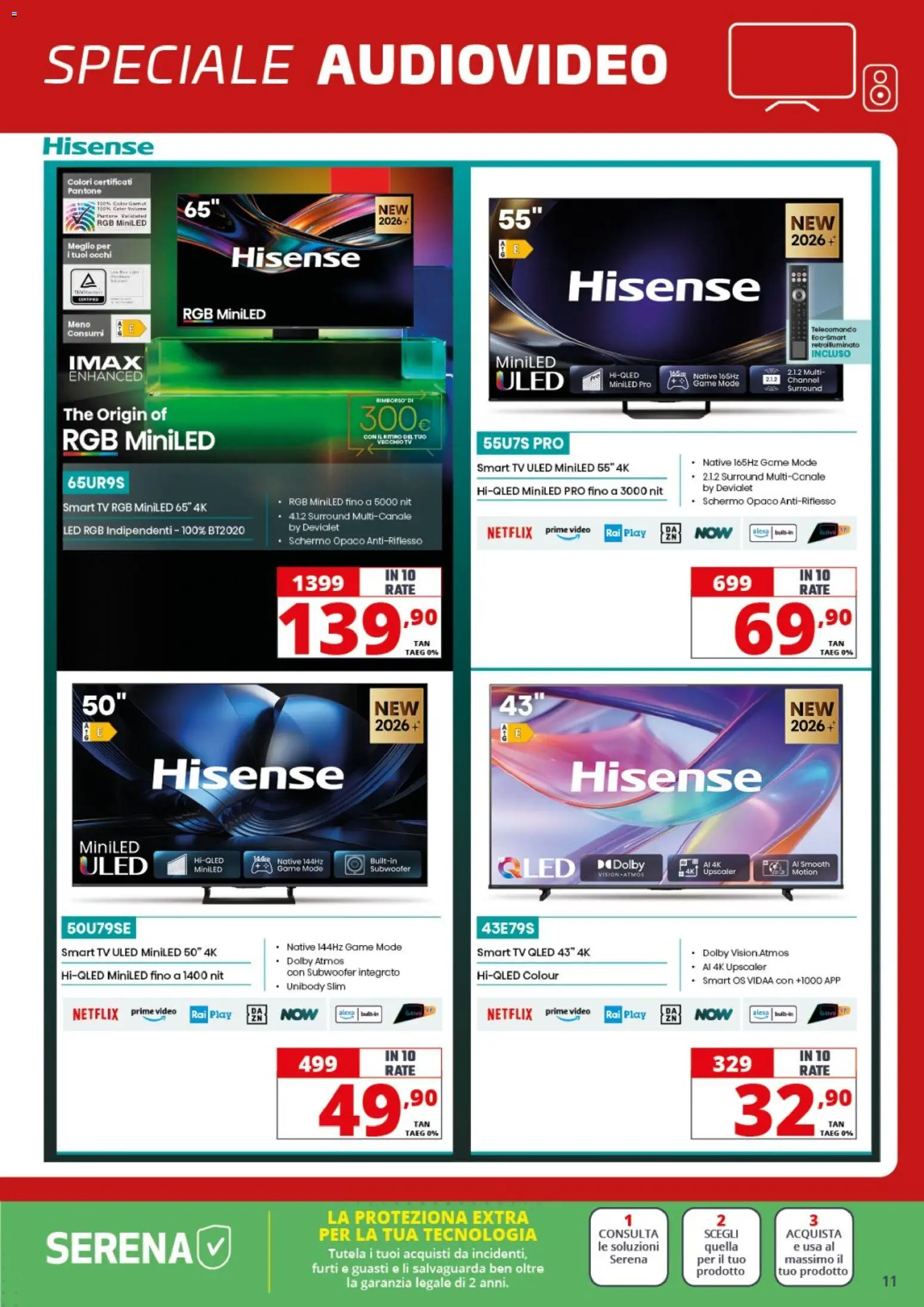 Volantino Comet del 09/10/2026 | Pagina: 11 | Prodotti: Schermo, Telecomando, smart TV, TV