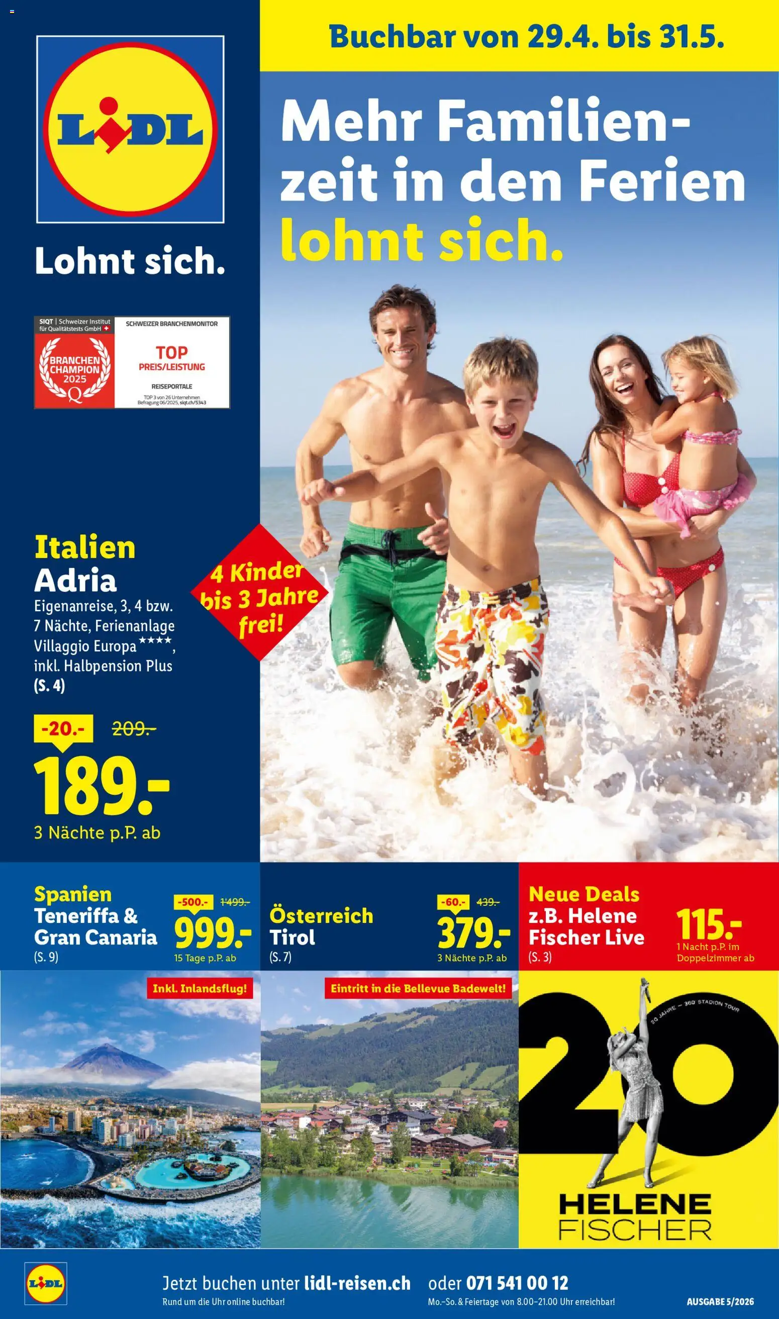 Lidl Aktionen Reisen – gültig ab 29.04.2026 | Seite: 1 | Produkte: Uhr, Top
