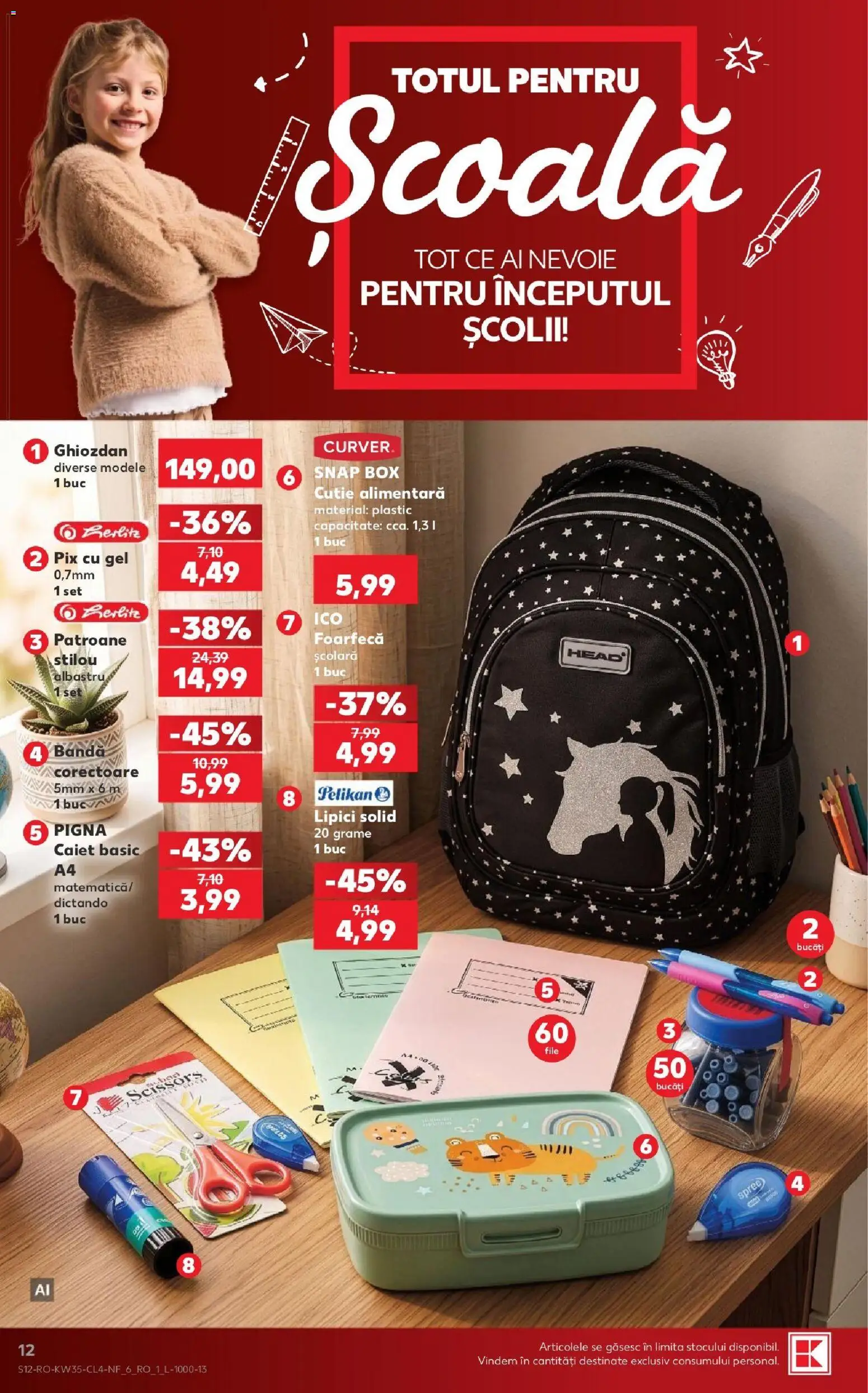 Noul catalog Kaufland – valabil de la 26.08.2026 | Pagină: 12 | Produse: Solid, Cutie, Ghiozdan