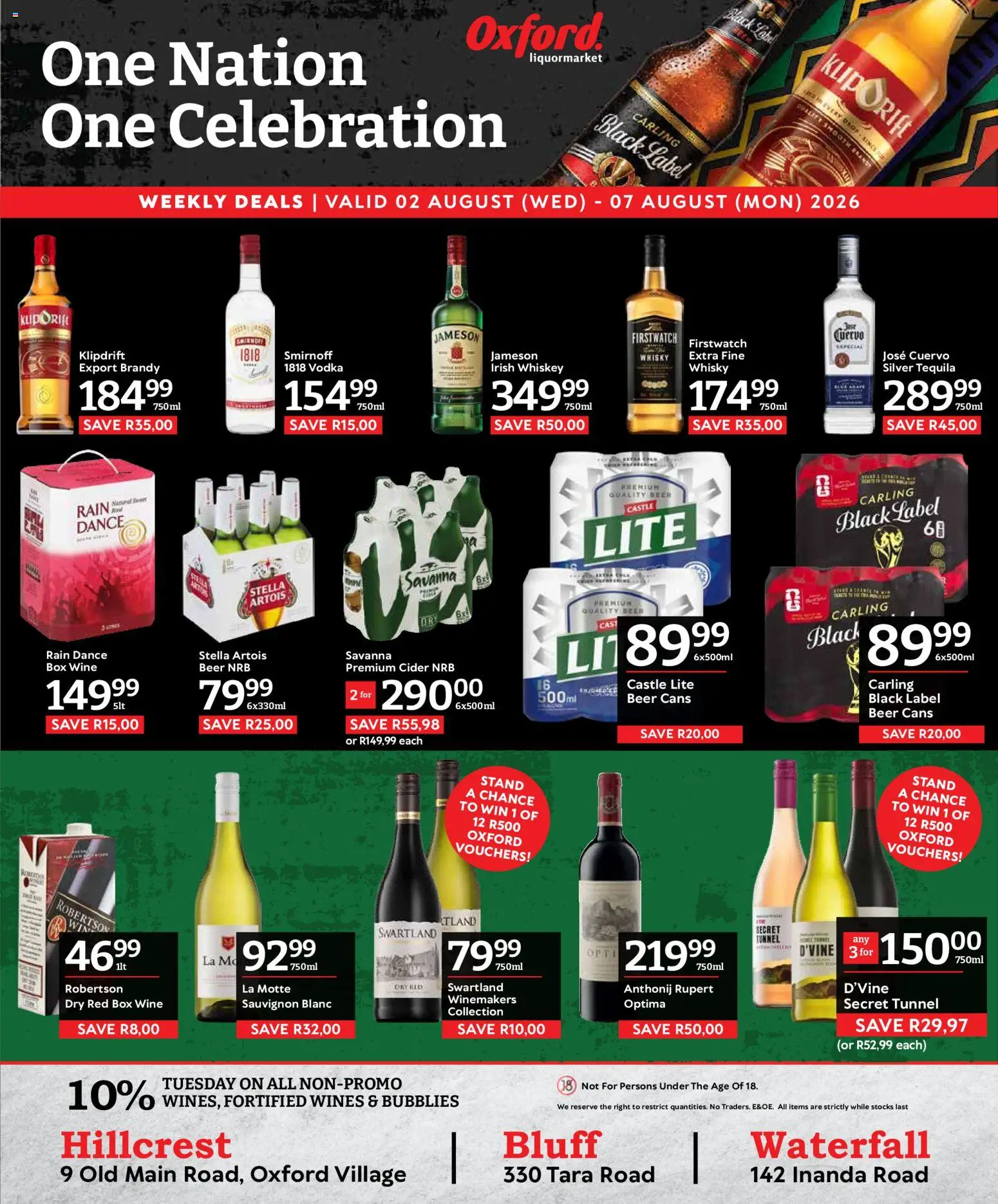New Oxford Freshmarket catalogue – valid from 02/09/2026 | Page: 16 | Products: Cider, Tequila, Wine, Beer