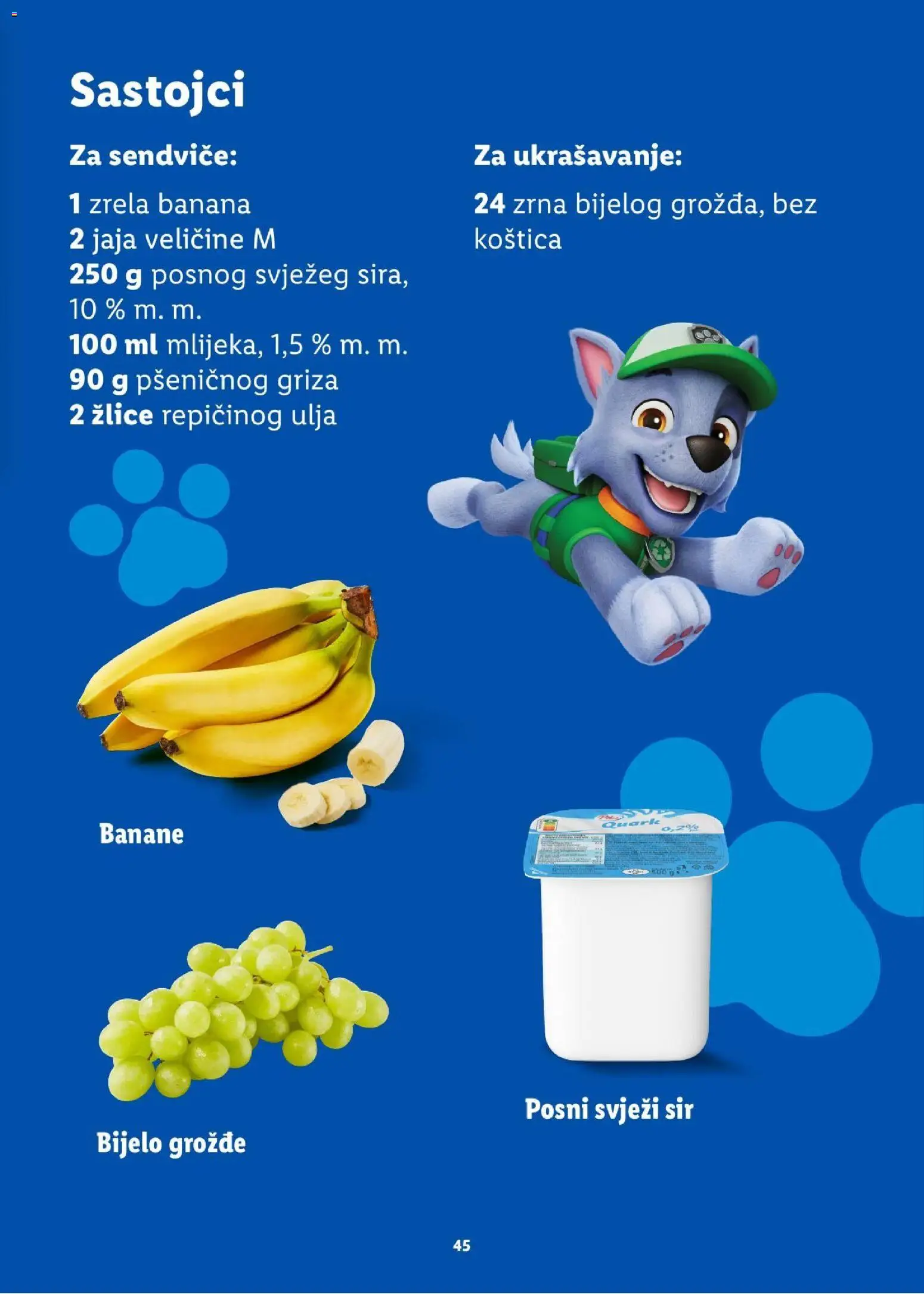 Lidl katalog | vrijedi od 20.07.2026 | Stranica: 45 | Proizvodi: Sir, Jaja, Banane, Svježi sir