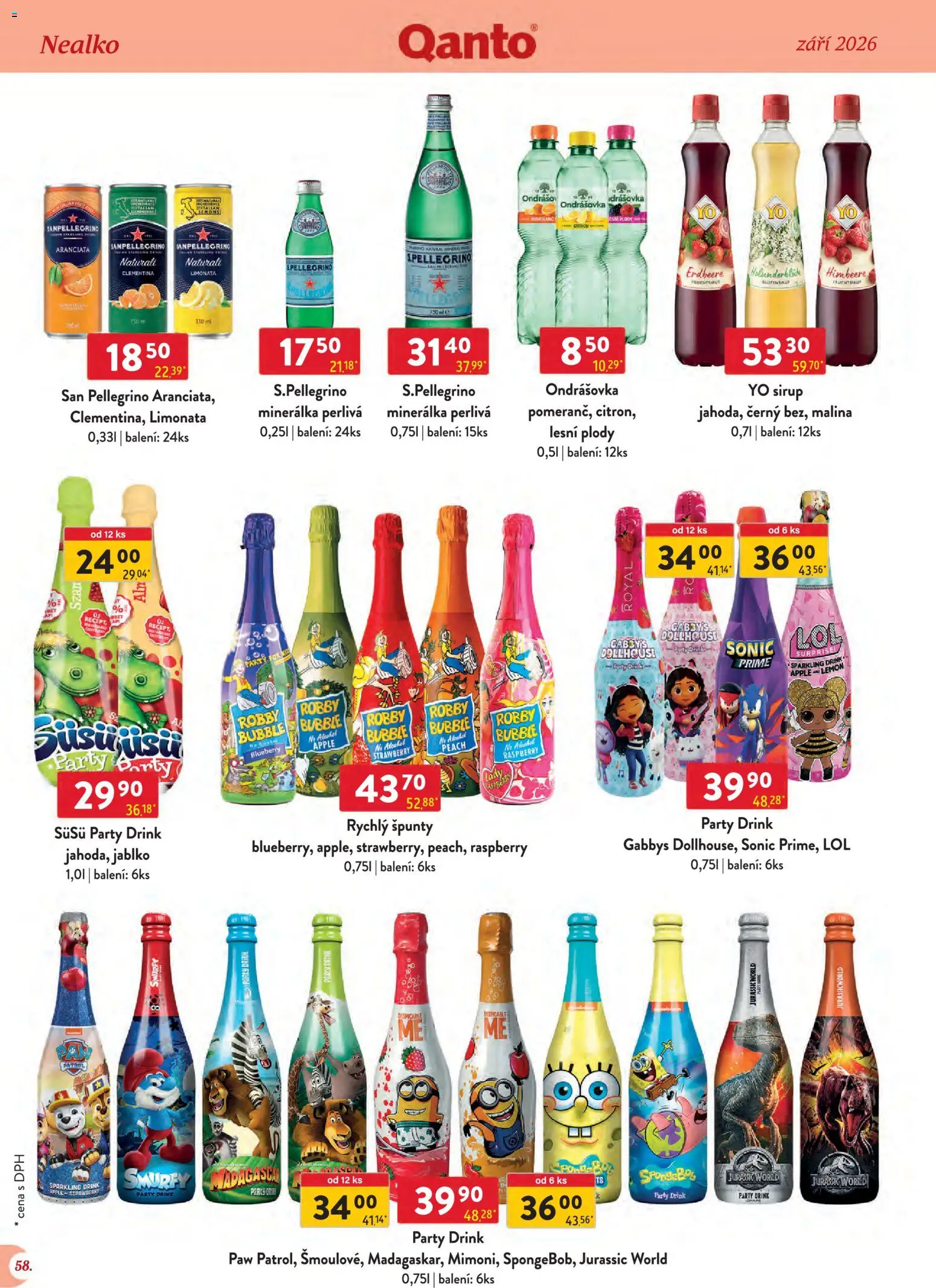 Astur & Qanto leták - Velkoobchod 09/2026 od 01.09.2026 | Strana: 58 | Produkty: Robby Bubble, Apple, Sirup, Lesní plody