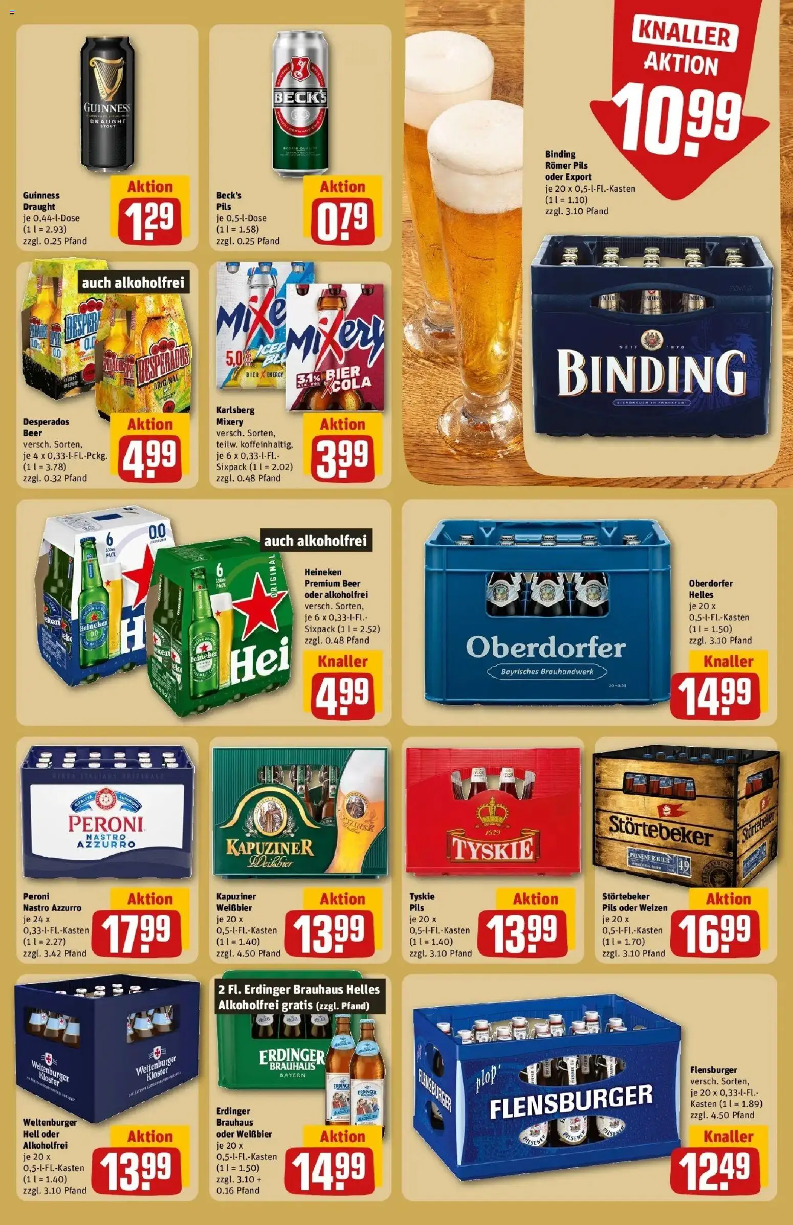 Rewe Prospekt Wetzlar – gültig ab 13.07.2026 | Seite: 17 | Produkte: Tyskie, Weißbier, Flensburger, Heineken