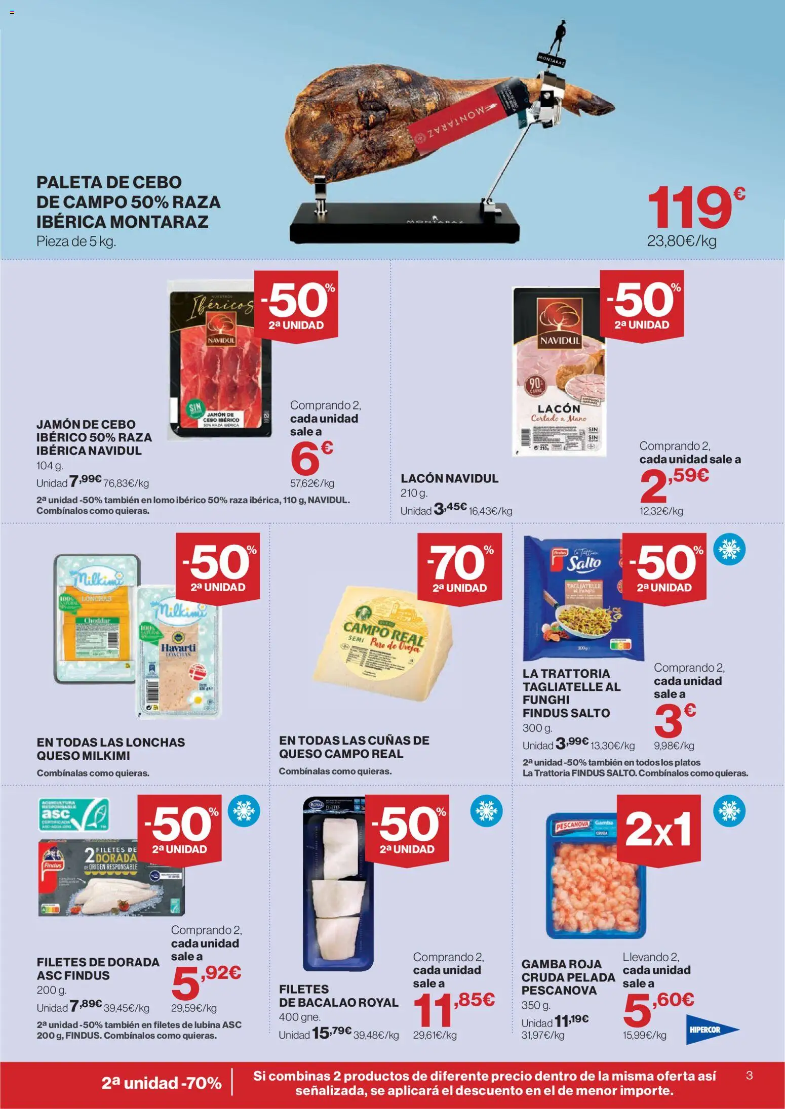 Hipercor catálogo │ válido desde el 16/07/2026 | Página: 3 | Productos: Queso, Jamón, Gamba