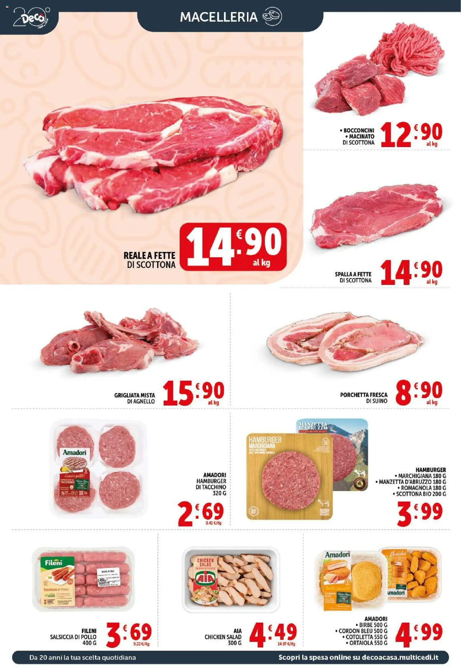 Volantino Decò del 29.05.2026 | Pagina: 6 | Prodotti: Suino, Salsiccia, Agnello, Hamburger