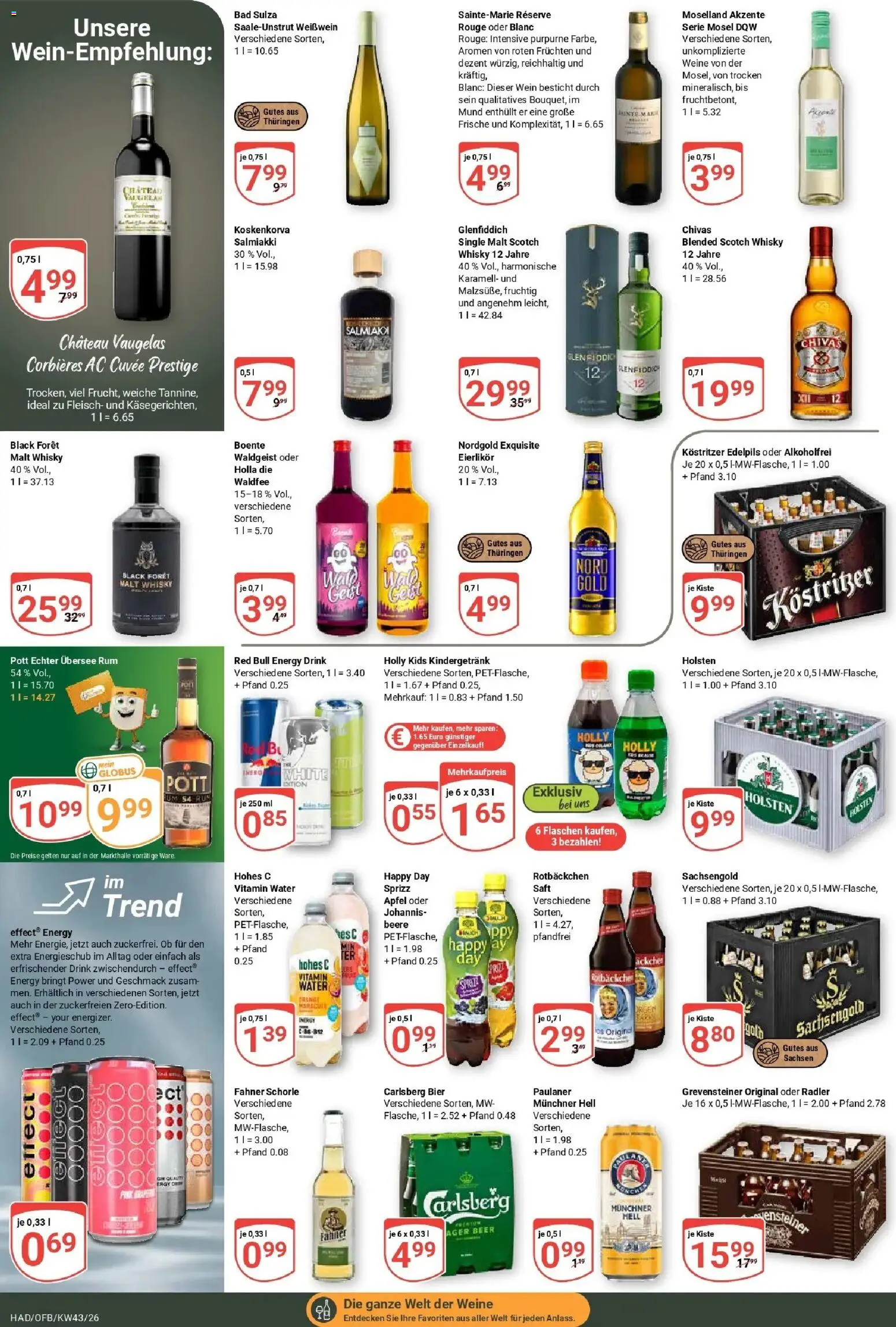 Globus Prospekt Halle (saale) (ab 19.10.2026) » Angebote online | Seite: 16 | Produkte: Energy, Kostritzer, Wein, Paulaner