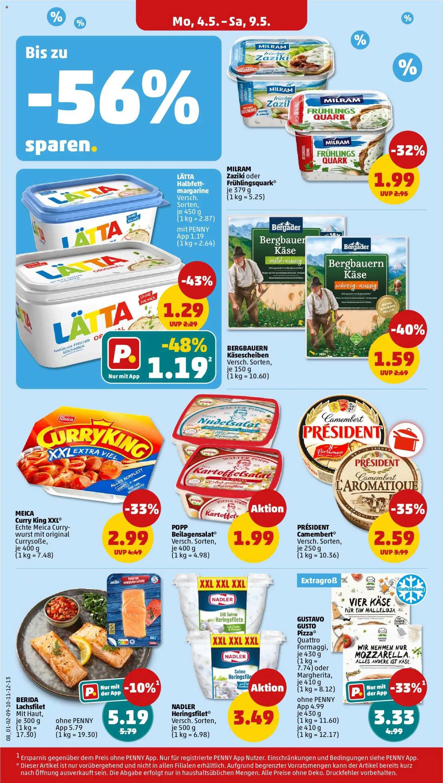 Penny Prospekt 	 – gültig ab 04.05.2026 | Seite: 12 | Produkte: Quark, Käse, Milram, Lätta