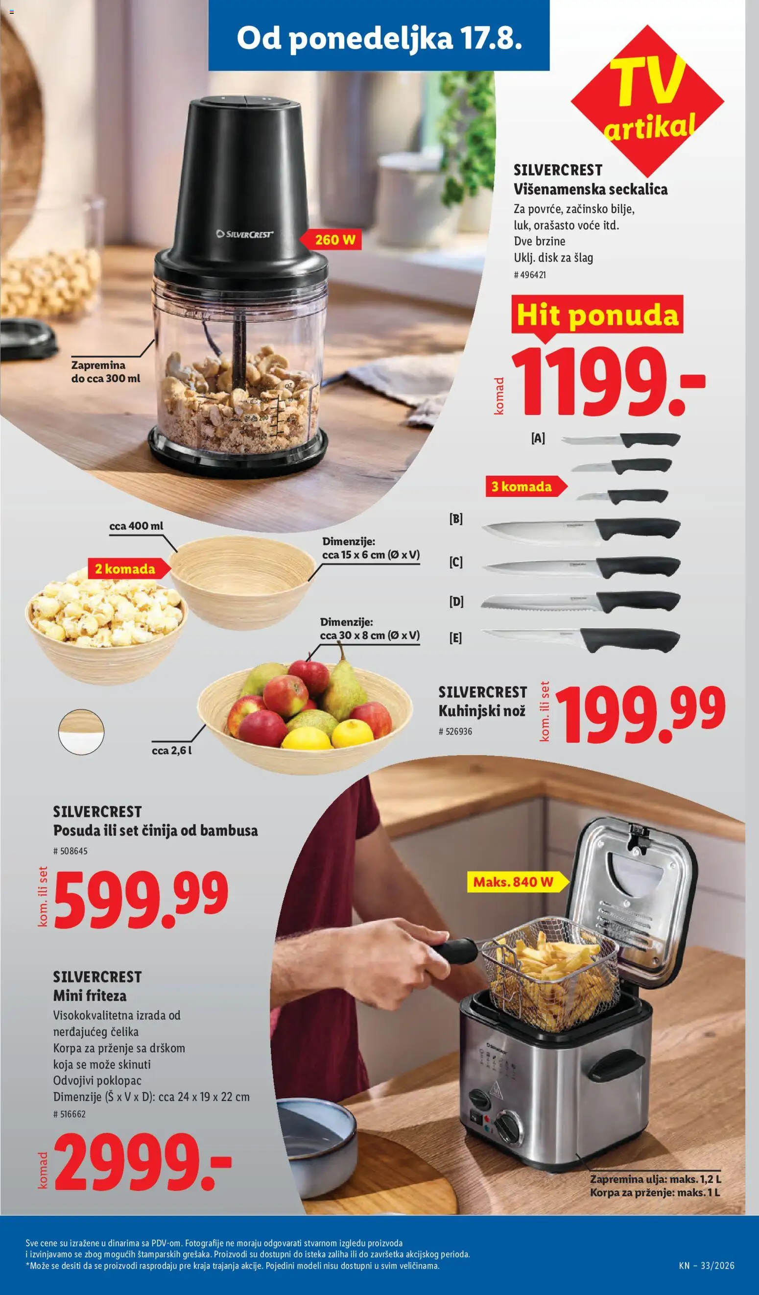 Lidl katalog - važi od 13.08.2026 | Strana: 93 | Proizvode: Silvercrest, Nož, Poklopac, Seckalica