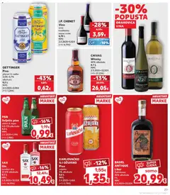 KARLOVAČKO ILI OŽUJSKO Pivo, svijetlo, 5% alkohola, 0,5 L - Pregled kataloga iz trgovine Kaufland, vrijedi od 30.09.2026 | Stranica: 27