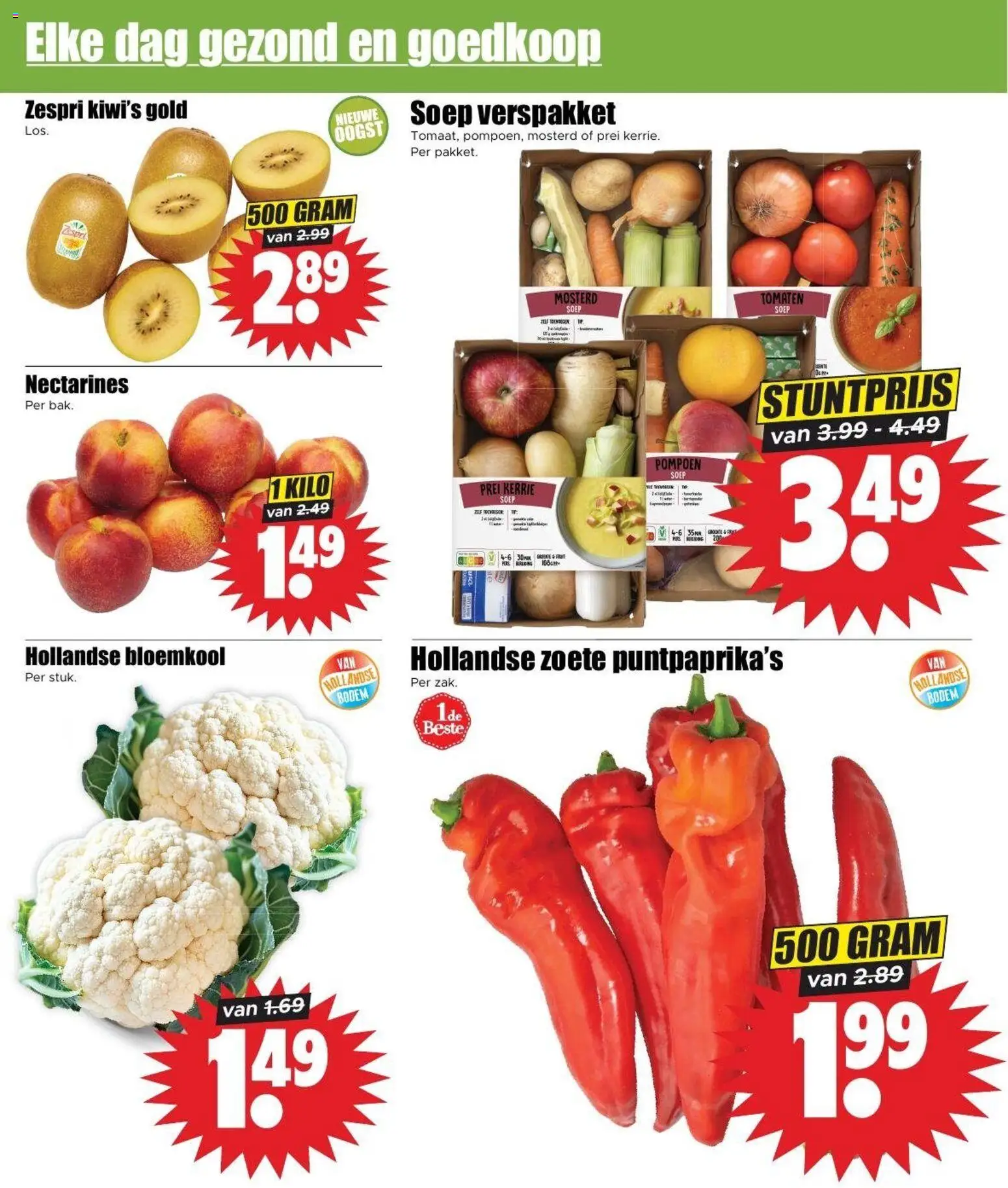 {H1} | Pagina: 22 | Producten: Tomaten, Nectarines, Pompoen, Bloemkool