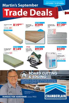 Chamberlain specials catalogue – valid from 01/09/2026