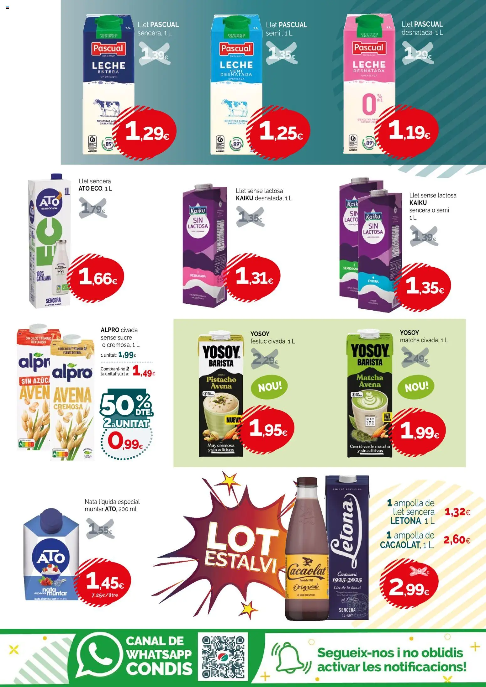 Condis folleto life │ válido desde el 17.06.2026 | Página: 9 | Productos: Leche entera, Leche, Té