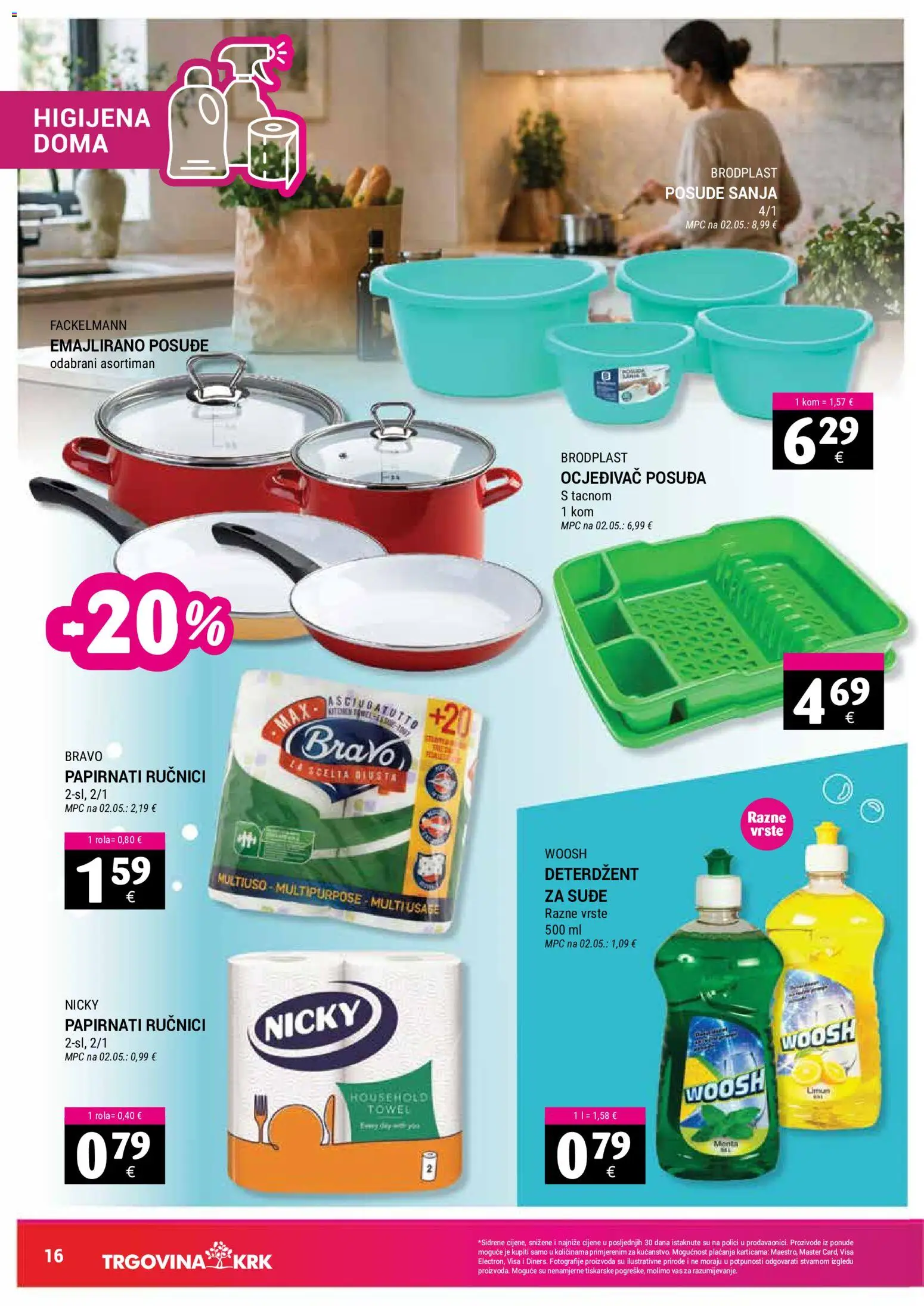 Trgovina Krk katalog | vrijedi od 02.05.2026 | Stranica: 16 | Proizvodi: Deterdžent, Papirnati ručnici