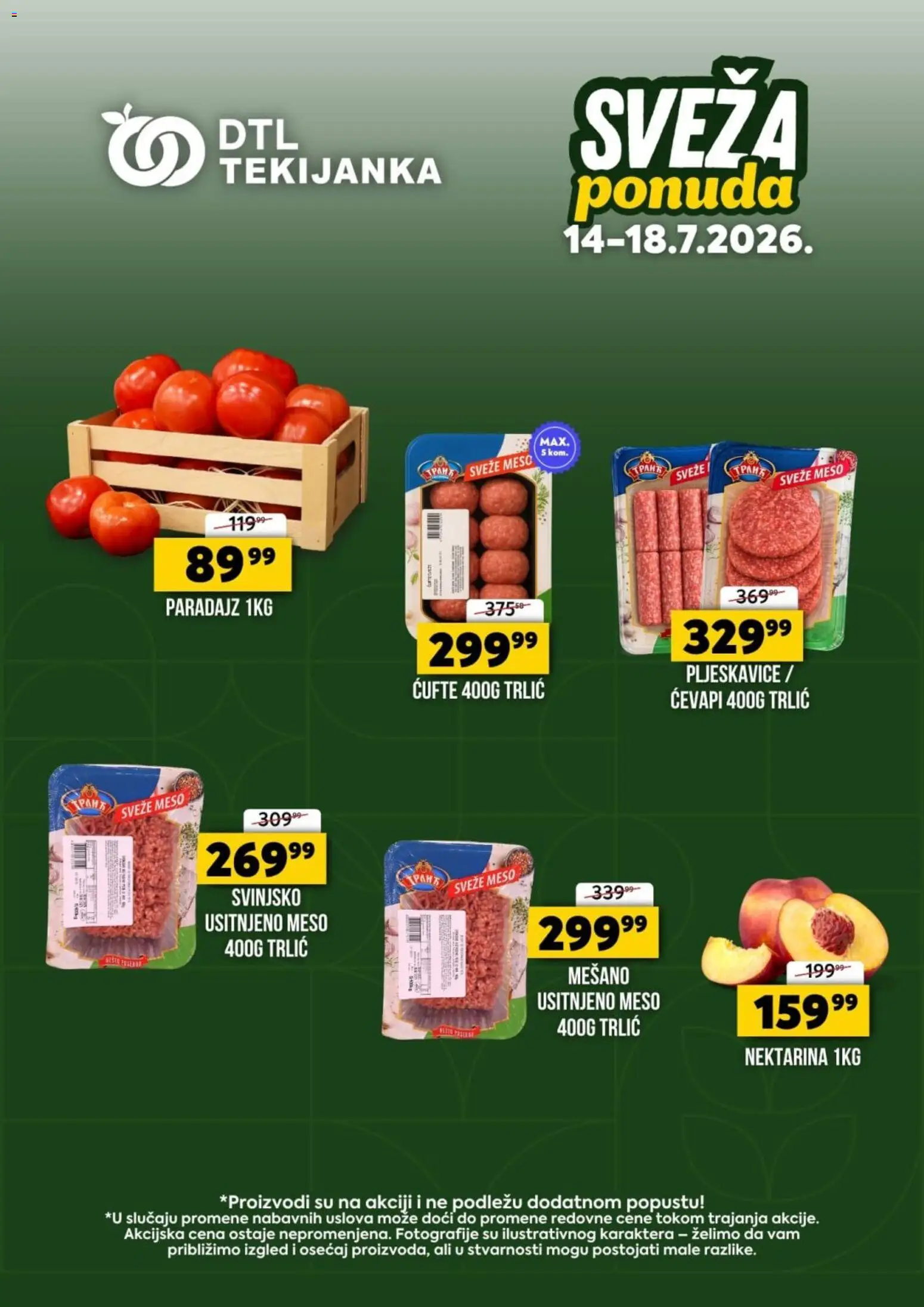 Tekijanka katalog - važi od 14.07.2026 | Strana: 1 | Proizvode: Pljeskavice, Paradajz