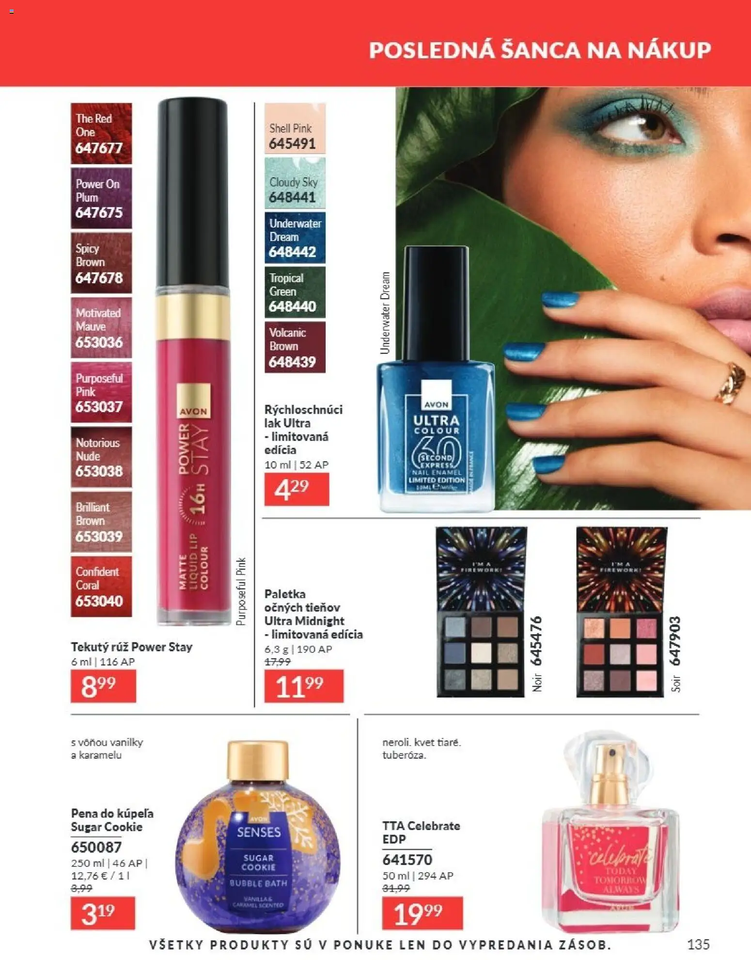 Nové Avon akcie – leták je platný od 01.07.2026 | Strana: 134 | Produkty: Pena do kúpeľa, Pena