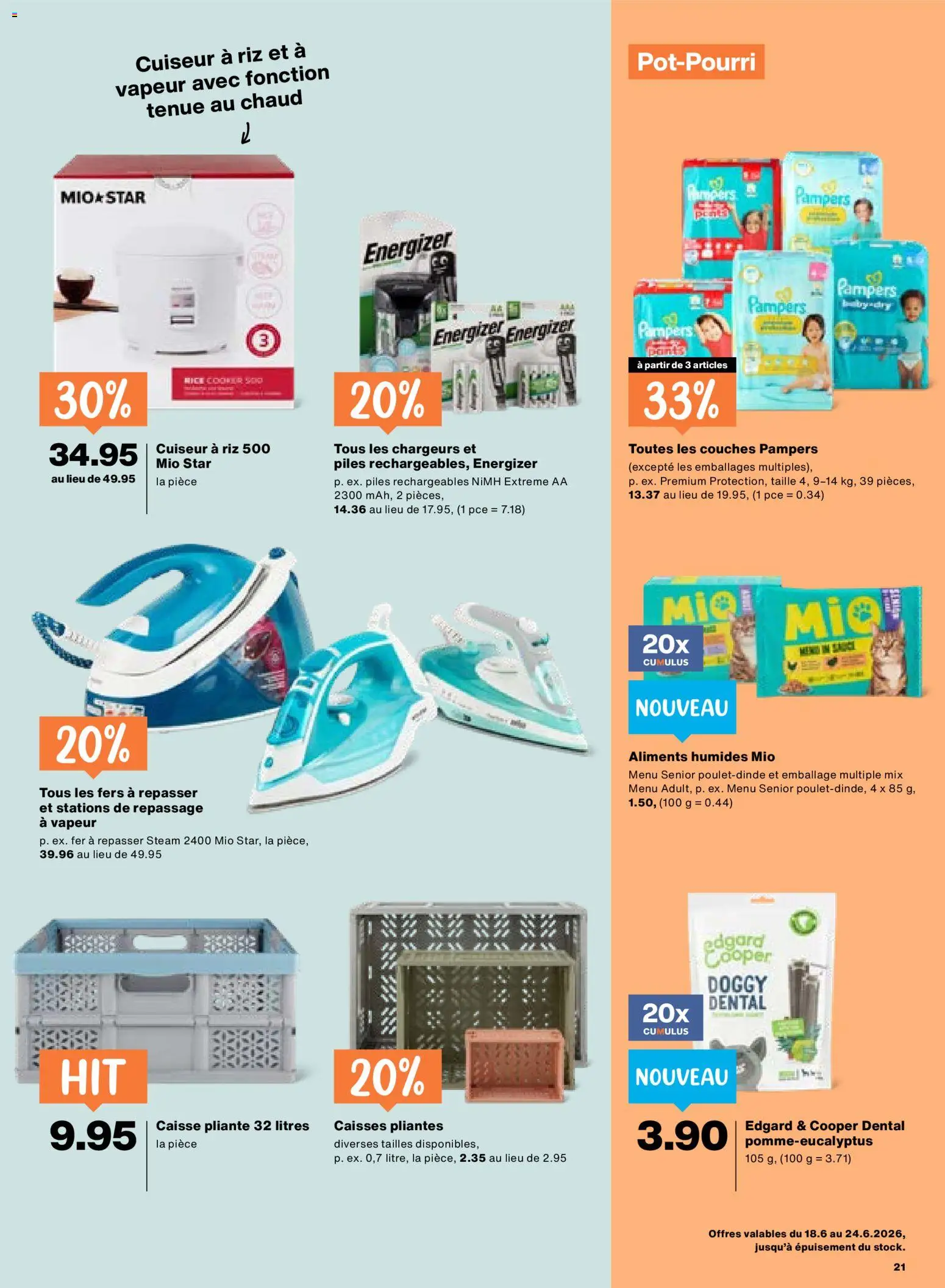 Migros aktionen FR – gültig ab 18.06.2026 | Seite: 21 | Produkte: Pampers