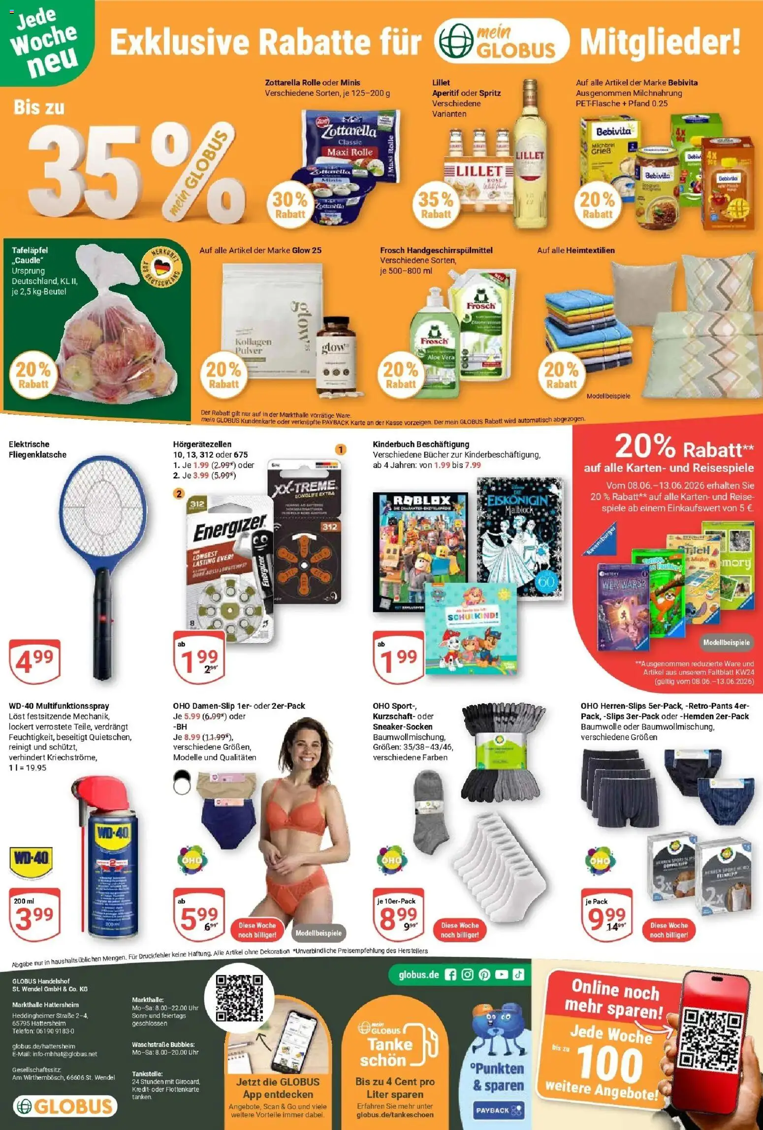 Globus Prospekt Hattersheim – gültig ab 08.06.2026 | Seite: 28 | Produkte: Lillet, Telefon, Uhr