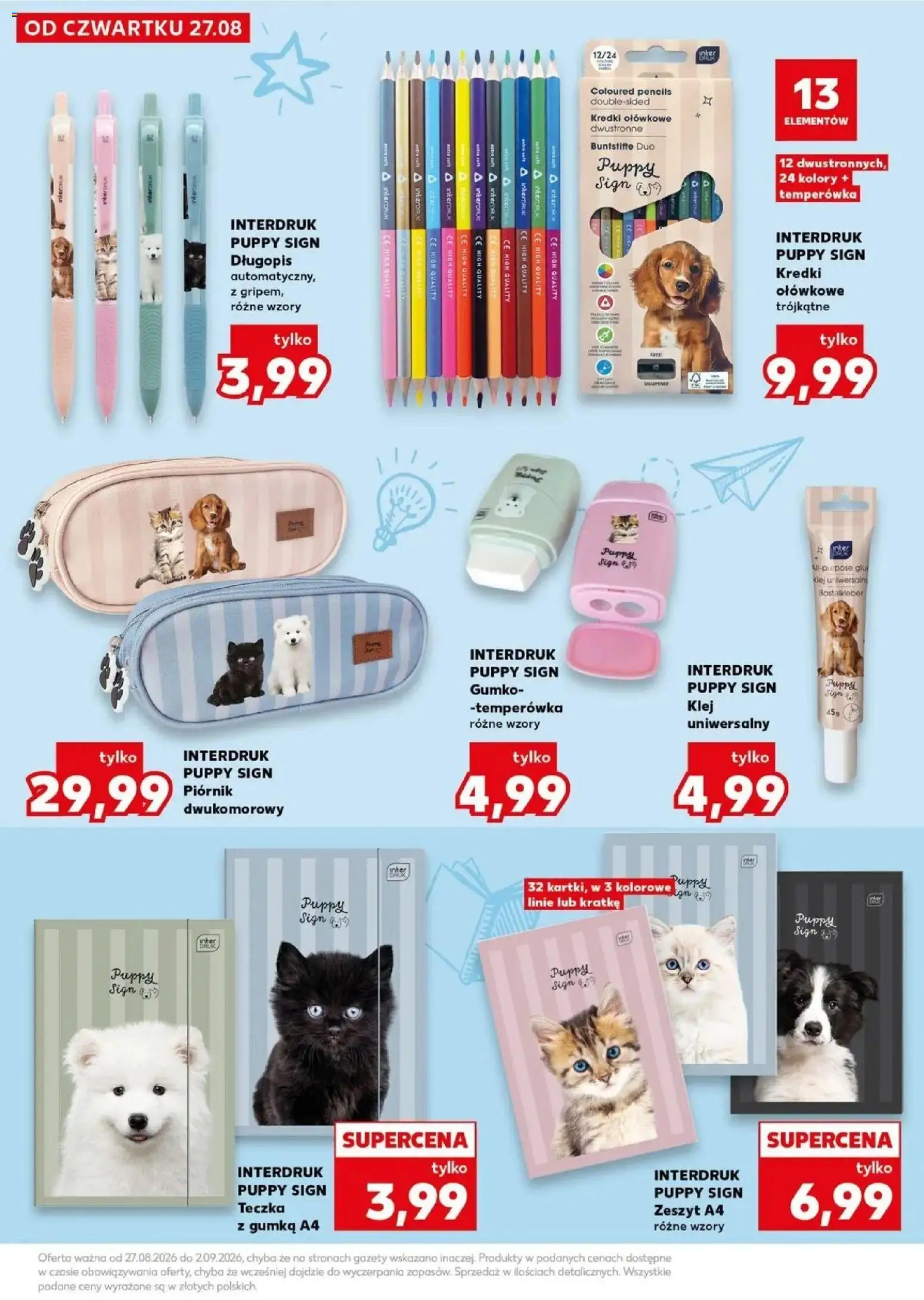 Kaufland gazetka - Wszystko do szkoły od 27.08.2026 - od jutra PDF | Strona: 23 | Produkty: Temperówka, Notebook, Zeszyt, Piórnik