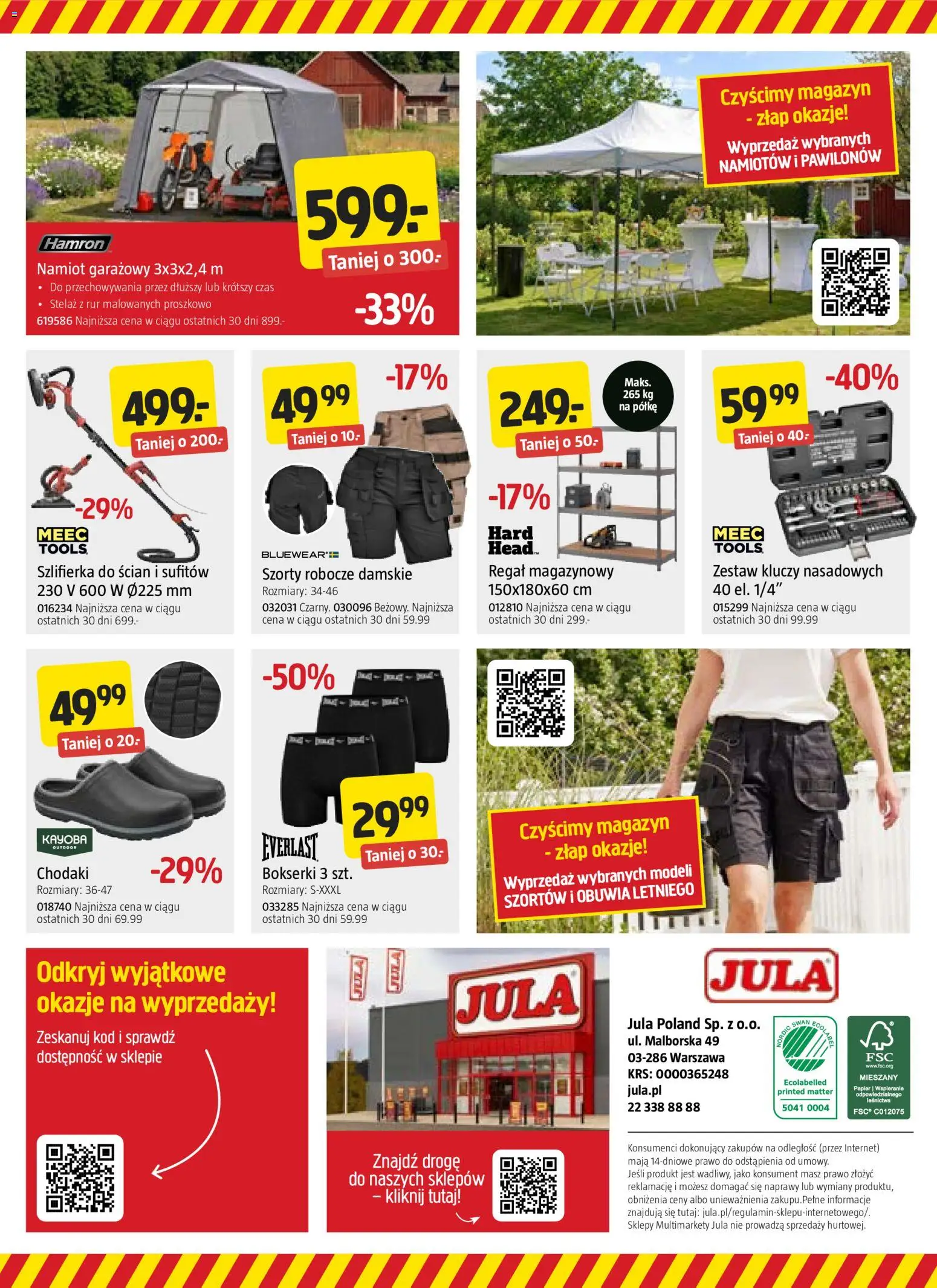 Jula gazetka od 06.08.2026 | Strona: 6 | Produkty: Regał magazynowy, Szorty, Zestaw kluczy nasadowych, Regał