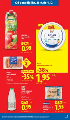 SOLEVITA Sok od jabuke, SOLEVITA Apple Juice 100% 1L - Pregled kataloga iz trgovine Lidl, vrijedi od 28.09.2026 | Stranica: 3 | Proizvodi: Sok od jabuke, Jabuke, Okusi zavičaja, Kobasica