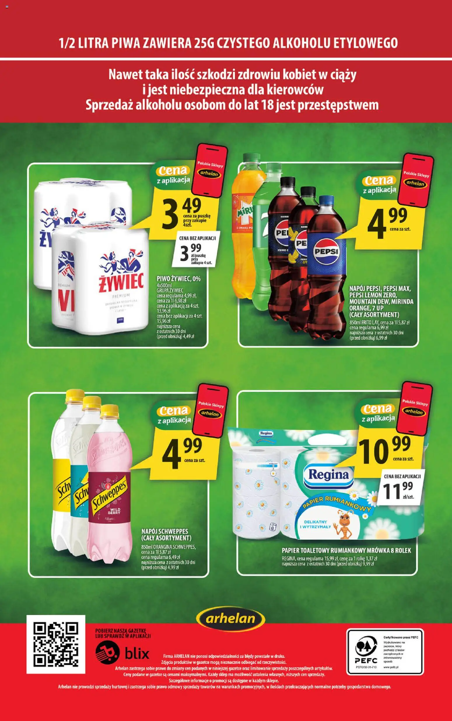 Arhelan gazetka od 31.07.2026 | Strona: 20 | Produkty: Papier toaletowy, Pepsi, Piwo