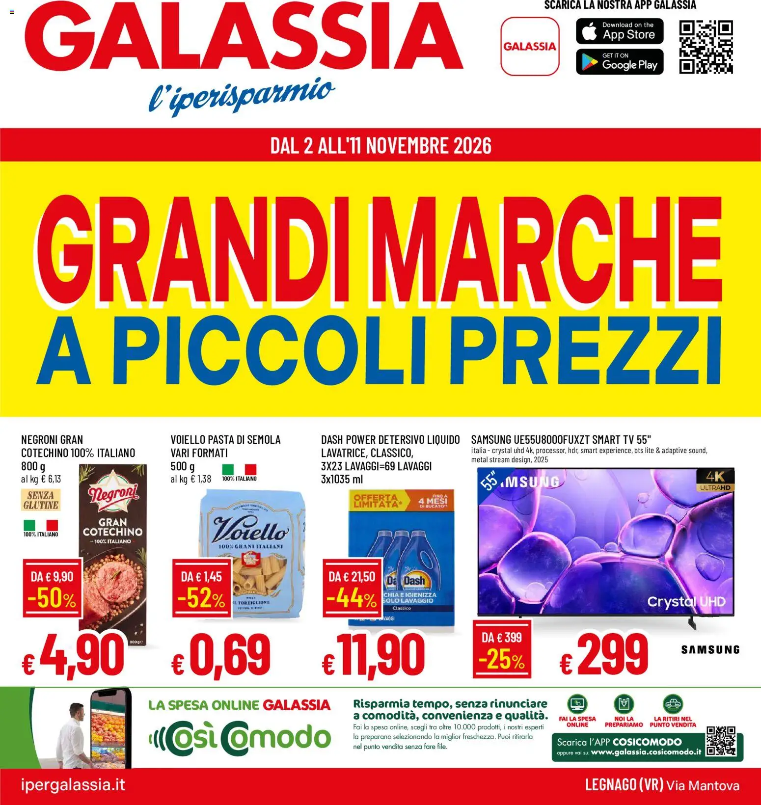 Volantino Galassia del 02/11/2026 | Pagina: 1 | Prodotti: Voiello, Pasta, The, Semola