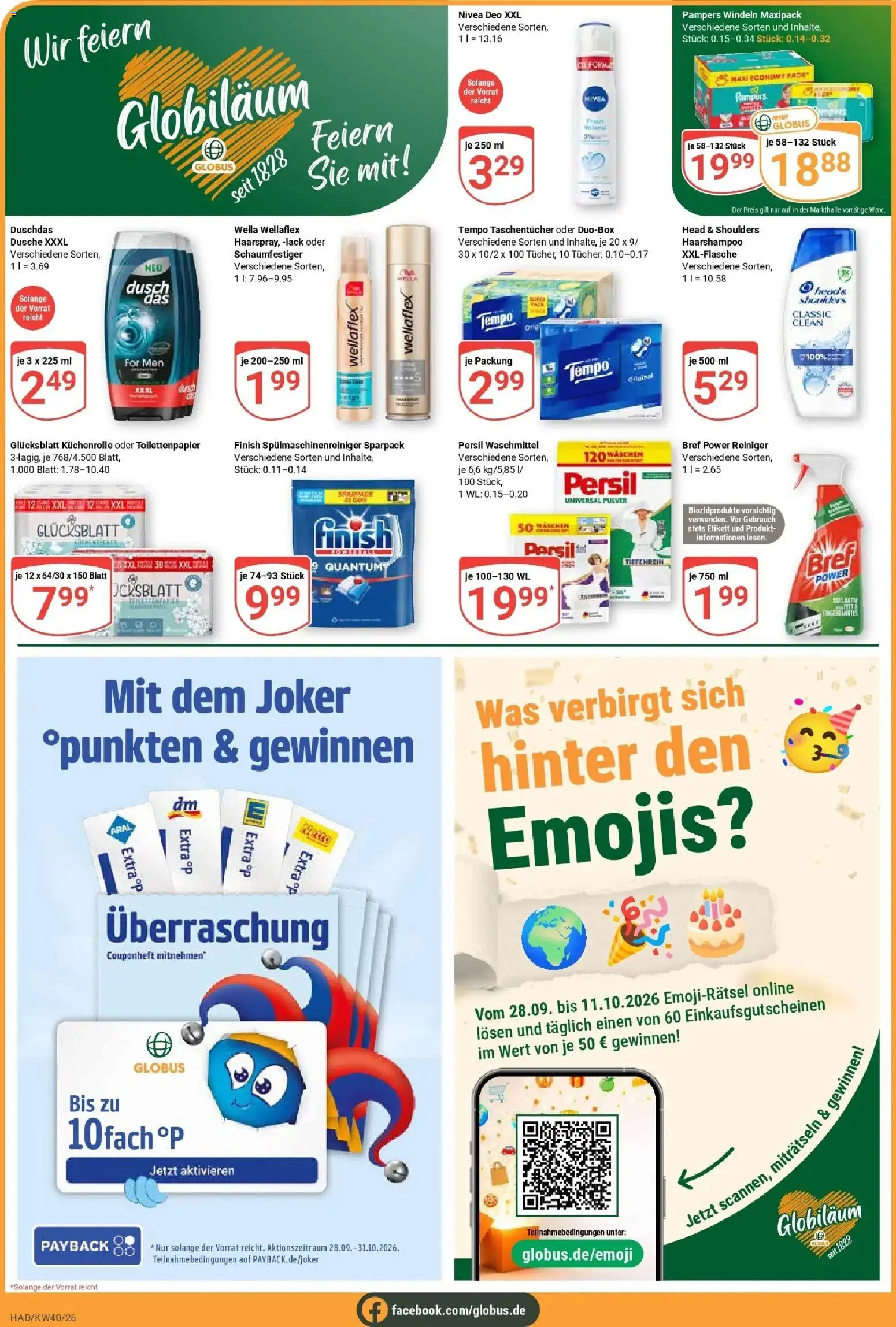 Globus Prospekt Halle (saale) (ab 28.09.2026) » Angebote online | Seite: 6 | Produkte: Taschentücher, Dusche, Tempo, Toilettenpapier