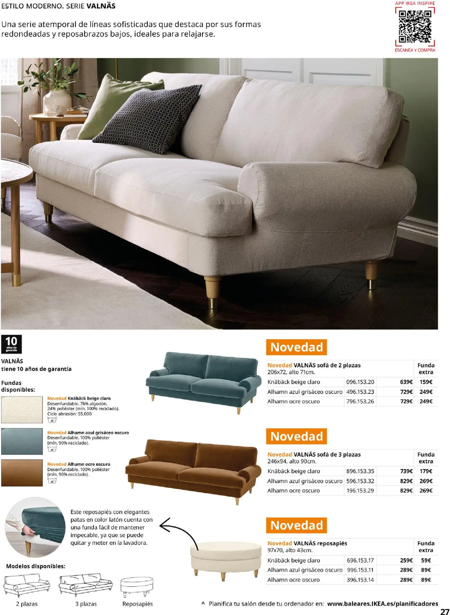 IKEA - Sofás │ válido desde el 28/09/2026 | Página: 27 | Productos: Salón, Reposapiés, Funda, Sofá