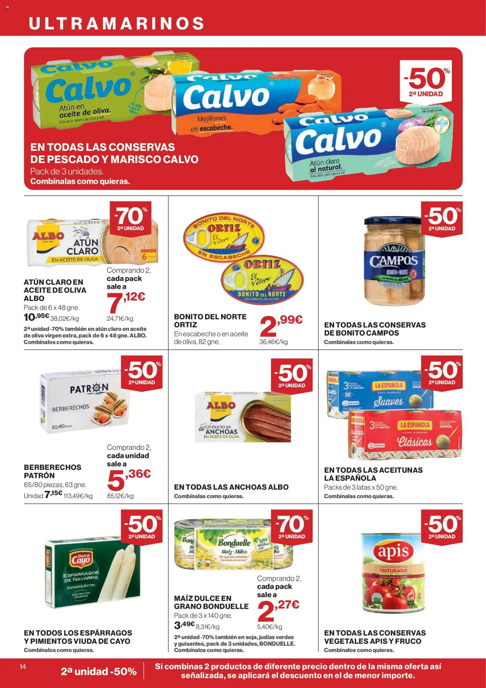 El Corte Inglés ofertas │ válido desde el 13/08/2026 | Página: 14 | Productos: Maíz, Aceite, Tomate, Aceite de oliva