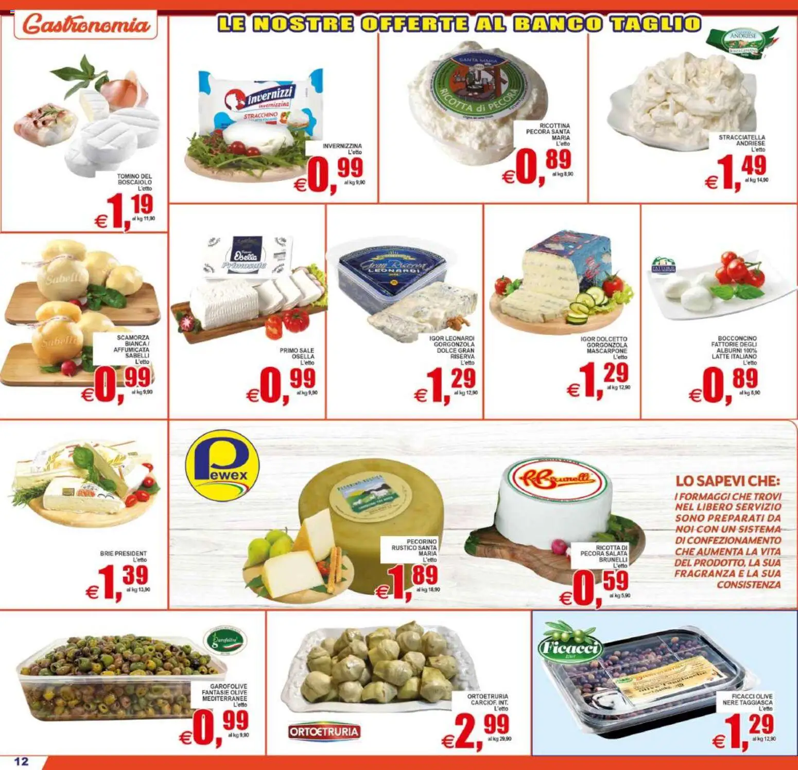 Volantino Pewex del 21/08/2026 | Pagina: 12 | Prodotti: Taglio, Stracchino, Pecorino, Fragranza