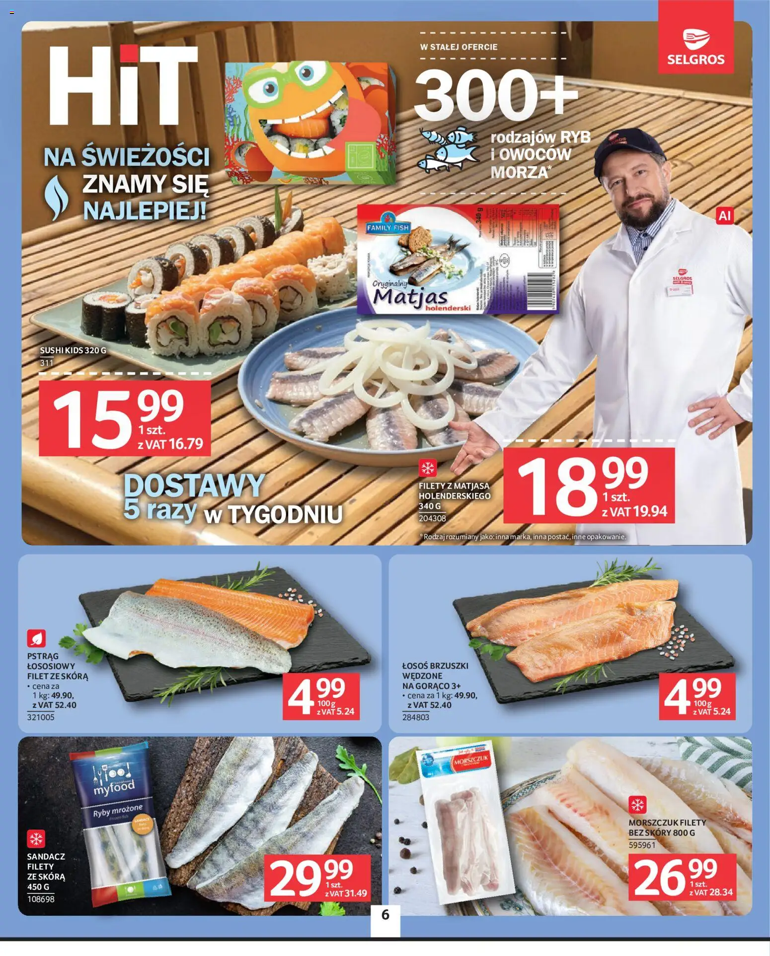 Selgros cash&carry gazetka od 27.08.2026 | Strona: 6 | Produkty: Sandacz, Łosoś, Filet, Ryby