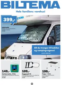 Forhåndsvisning av Biltema Bobil & Camping gyldig fra 24/03/2026