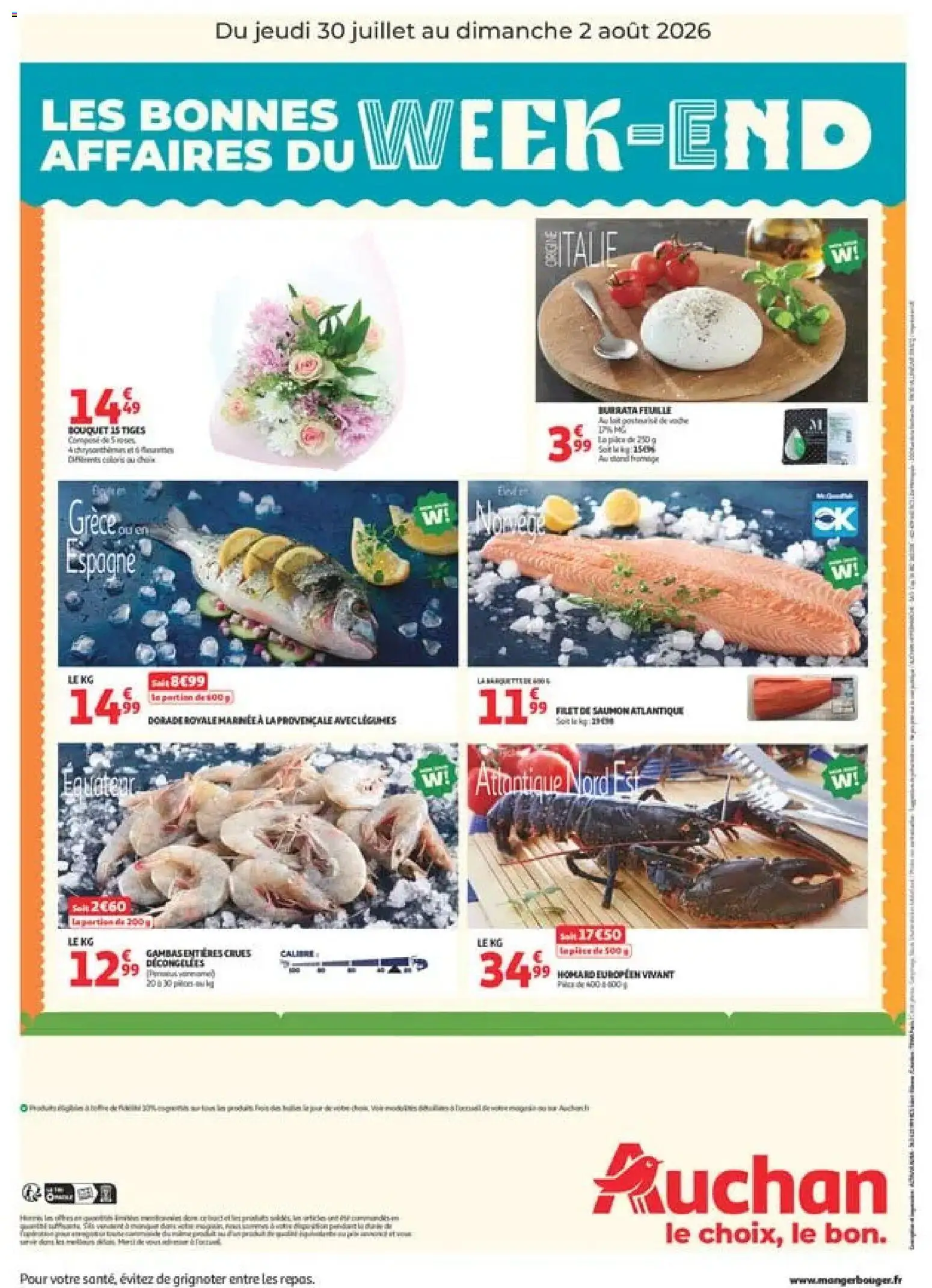 {H1} | Page: 2 | Produits: Dorade royale, Filet de saumon, Lait, Saumon