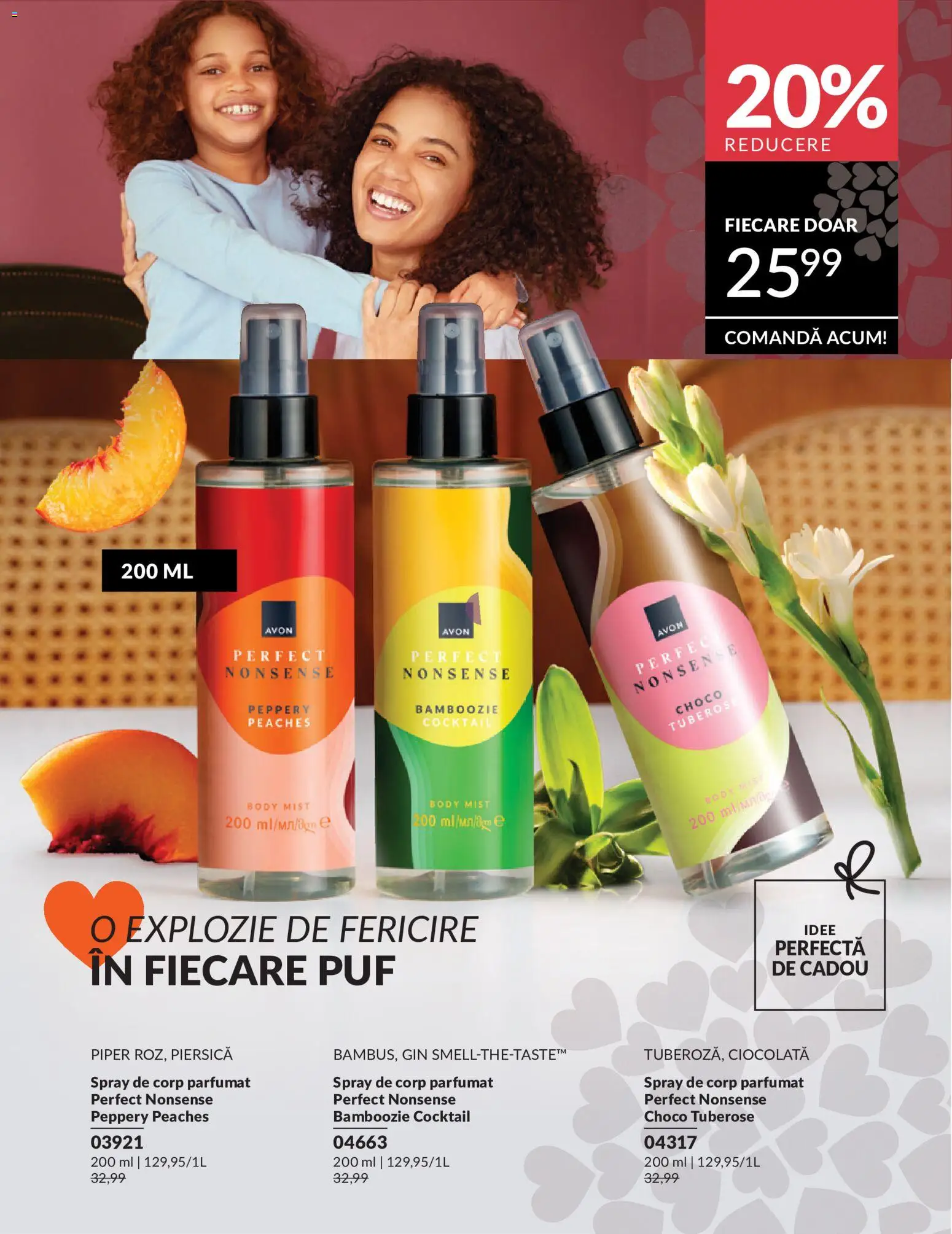 Noul catalog Avon – valabil de la 11.05.2026 | Pagină: 54 | Produse: Piersică, Ciocolată, Cocktail, Piper