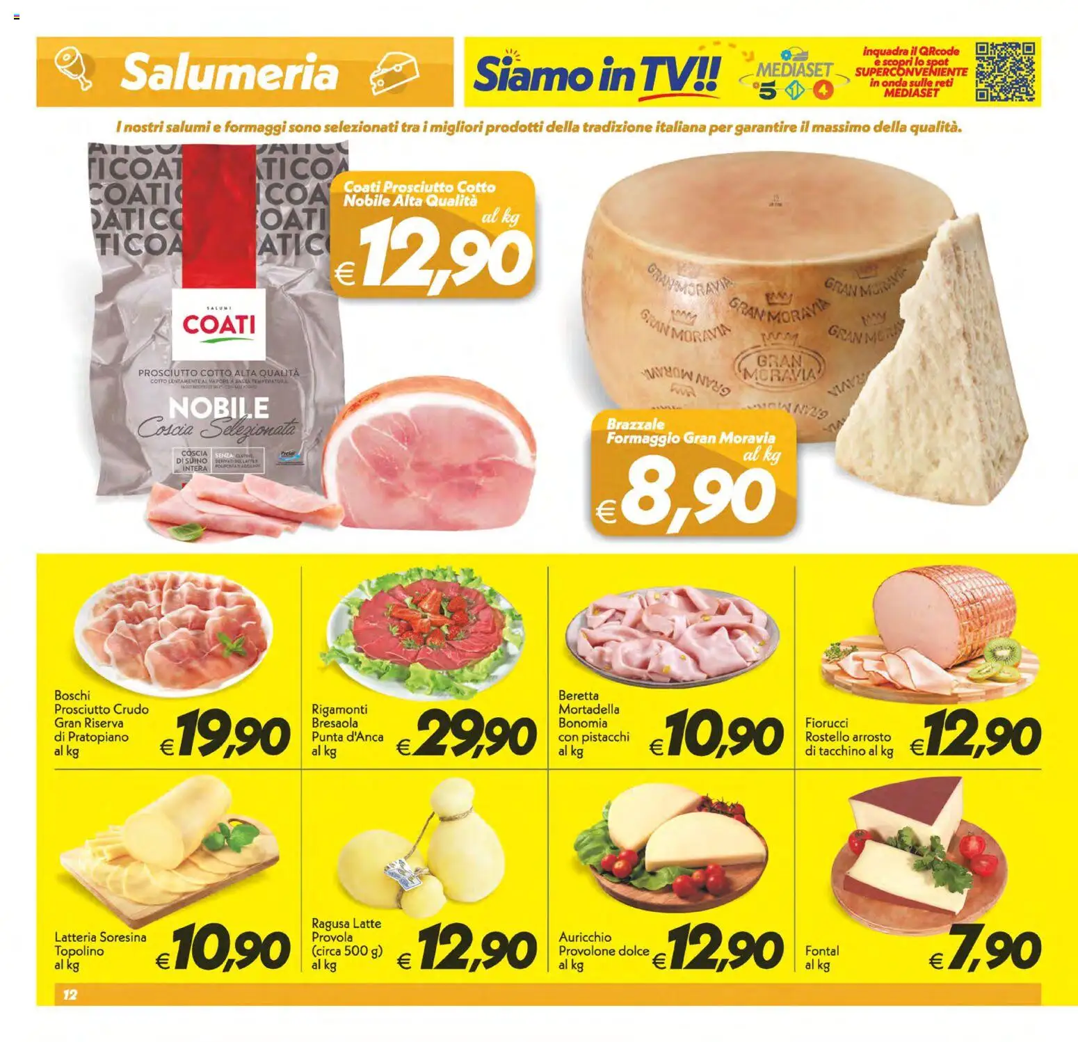 Volantino SuperConveniente del 29.05.2026 | Pagina: 12 | Prodotti: Bresaola, Latte, Prosciutto, Provola