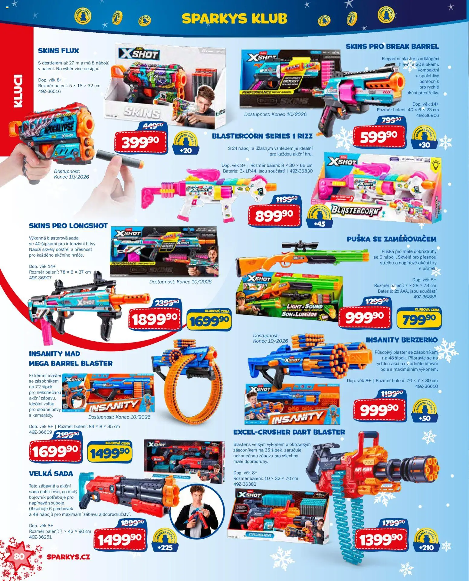 Sparkys katalog Vánoce 2026 od 01.10.2026 | Strana: 80 | Produkty: Párky, Baterie