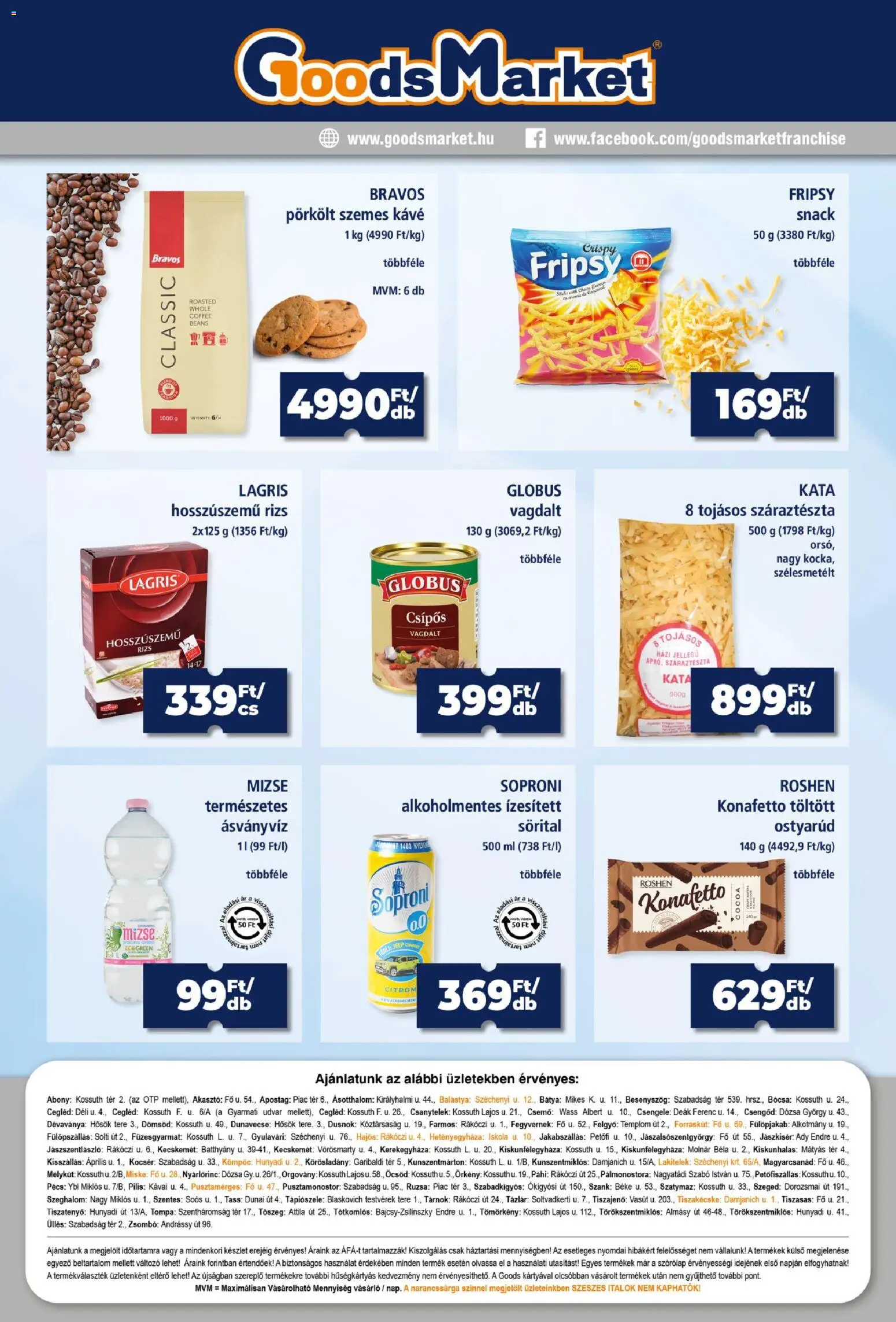Goods Market akciós ujság - amely érvényes a következő dátumtól: 2026.08.21. | Oldal: 4 | Termékek: Ízesített, Italok, Kávé, Pörkölt