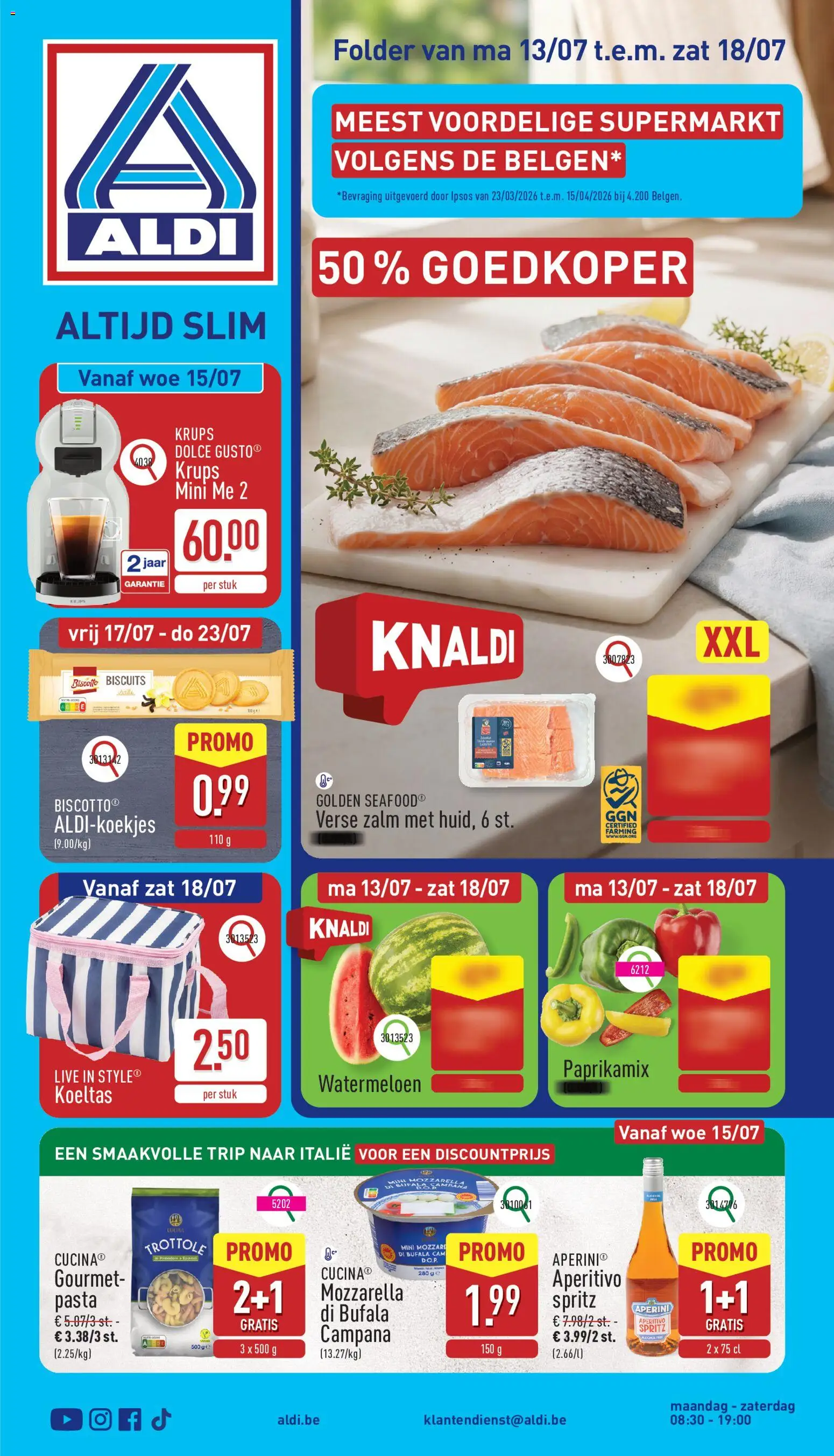 {H1} | Pagina: 1 | Producten: Zalm, Pasta, Mozzarella, Watermeloen