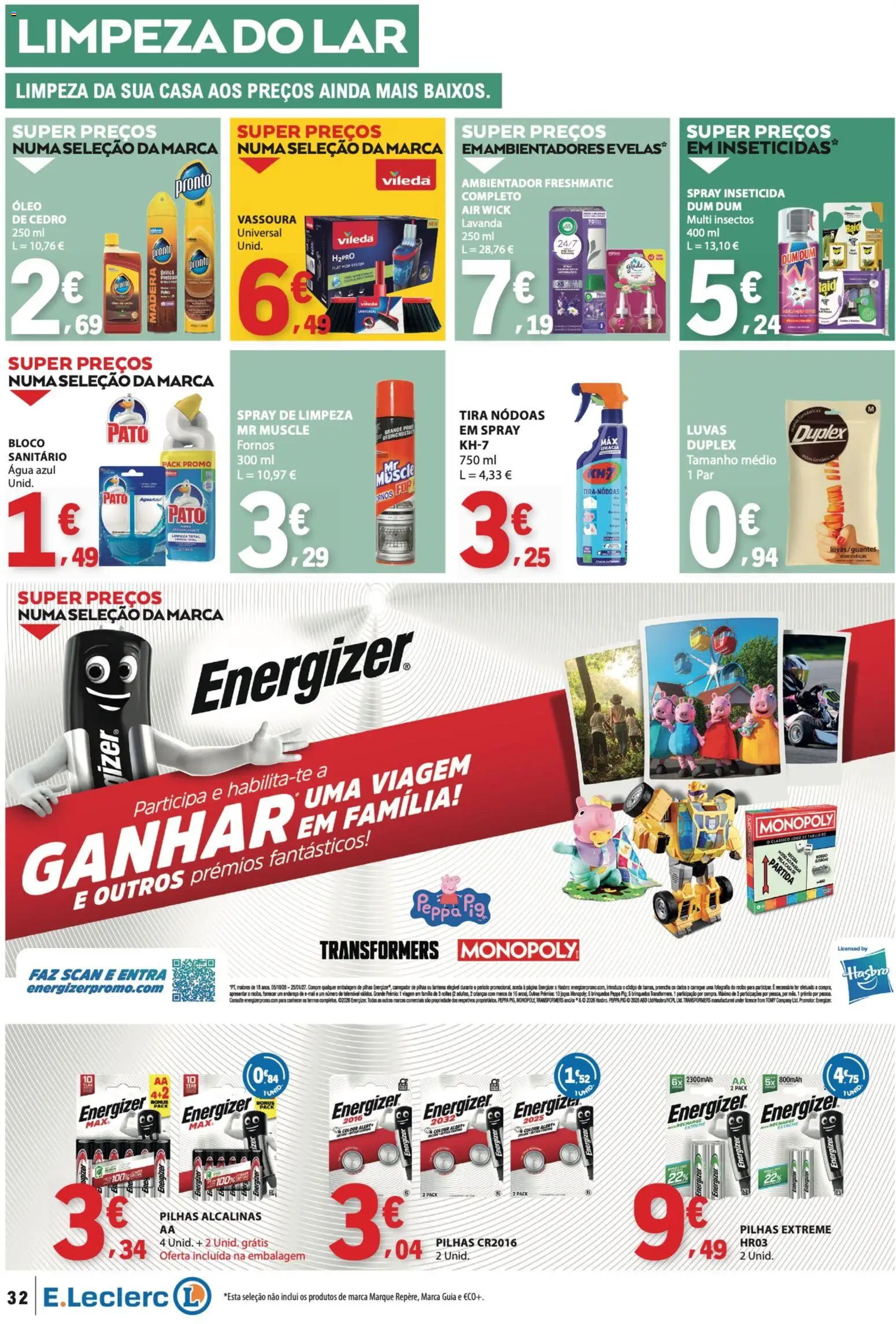 E.Leclerc folheto │ válido de 29/10/2026 | Página: 32 | Produtos: Luvas, Telemóvel, Lanterna, Brinquedos