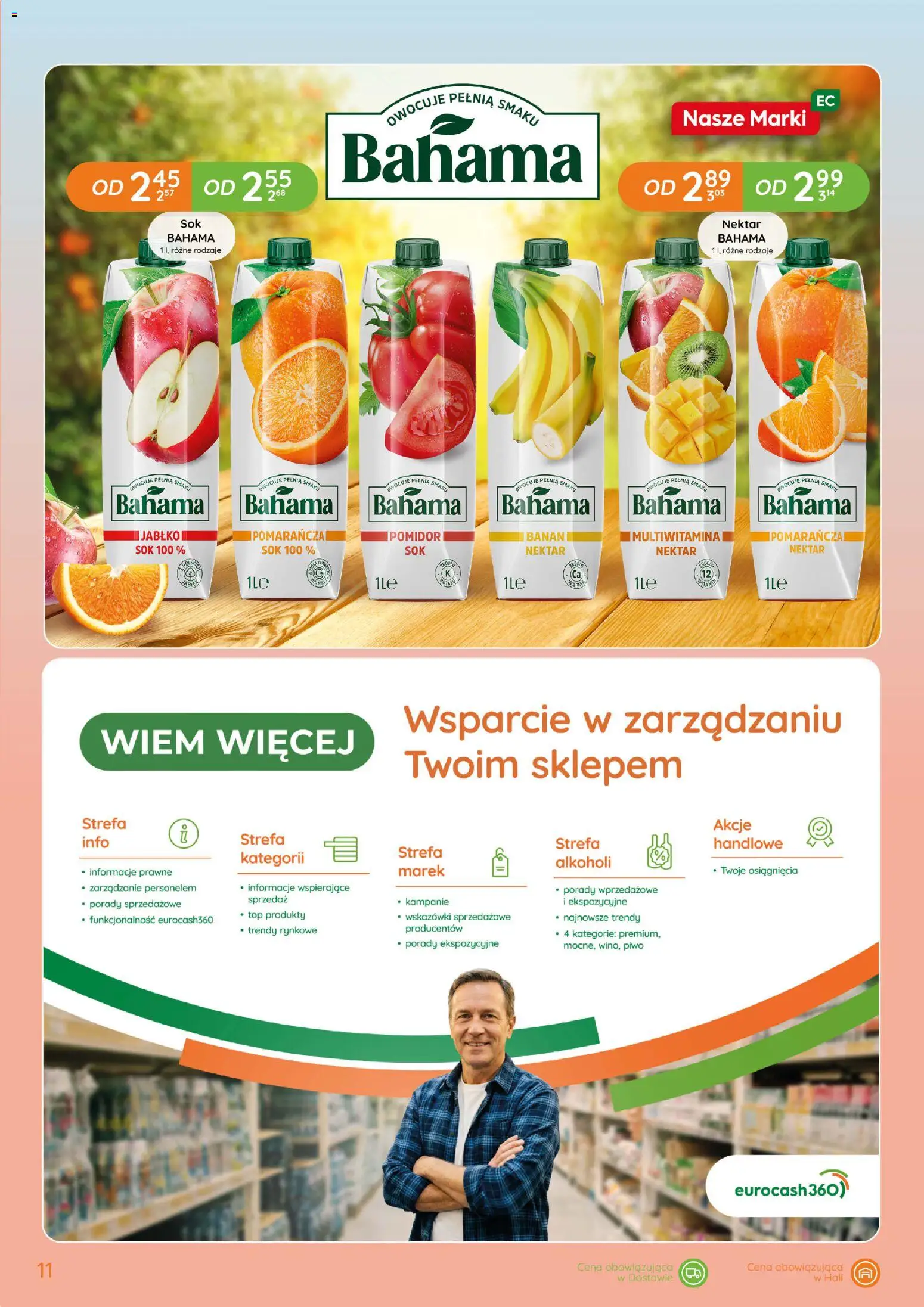Eurocash gazetka - Letnie Orzeźwienie od 28.05.2026 | Strona: 11 | Produkty: Top, Sok, Piwo, Banan