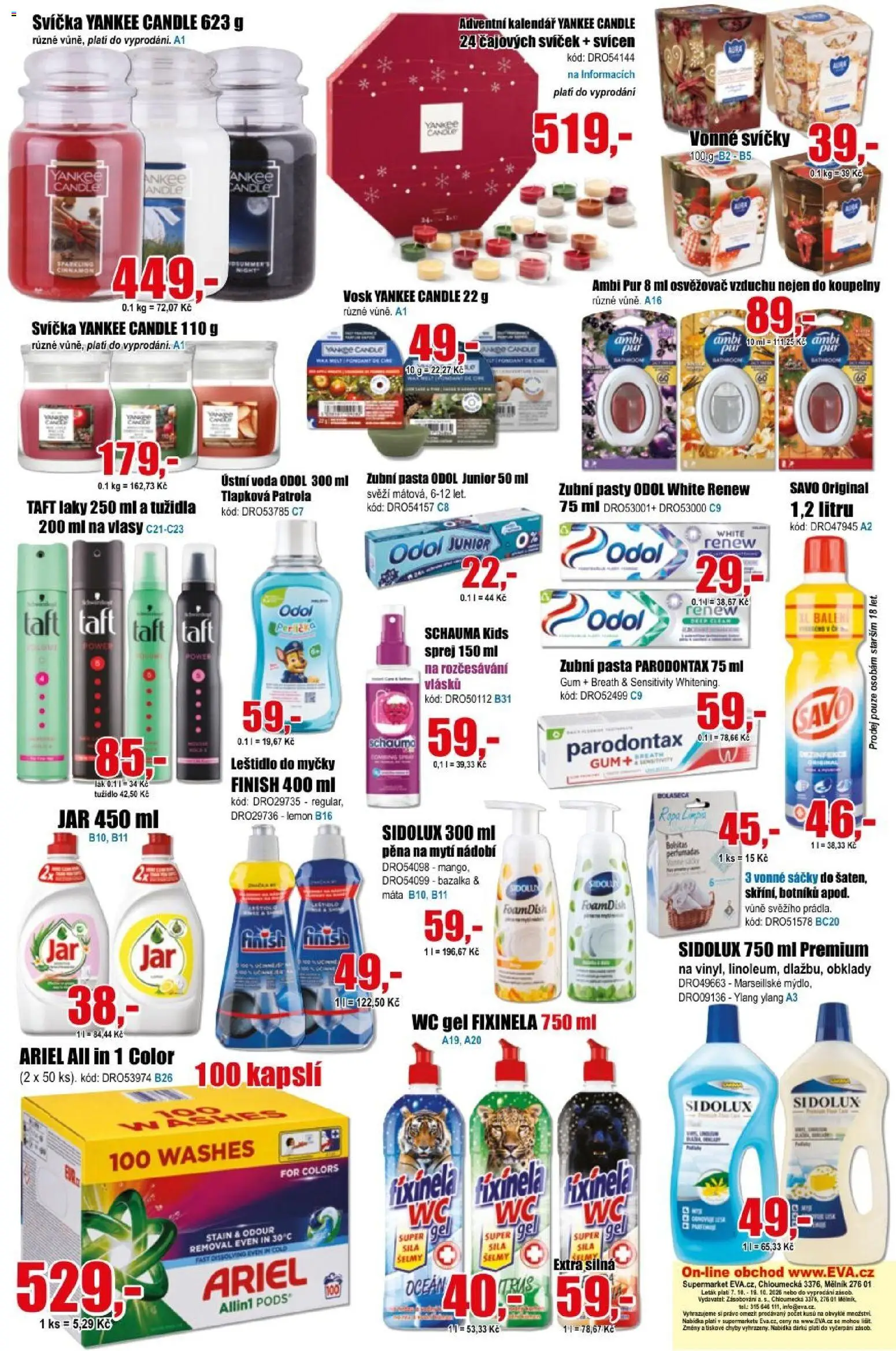 Eva supermarket leták od 07.10.2026 | Strana: 6 | Produkty: Tlapková patrola, Parodontax, Marseillské mýdlo, Bazalka