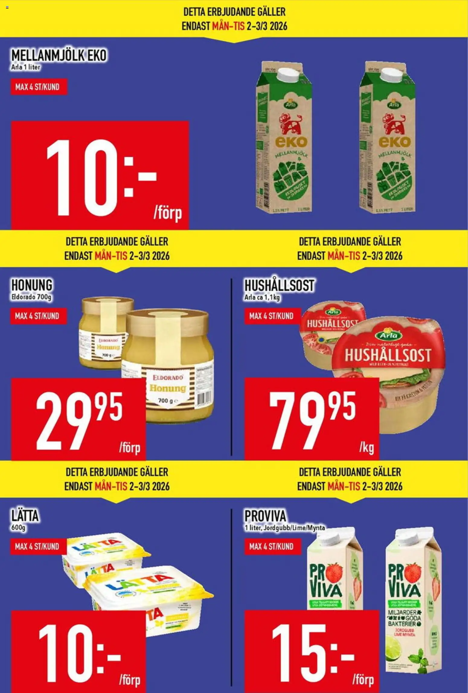 Matdax reklamblad aktuell från 09.03.2026 | Sida: 2 | Produkter: Galler, Hushållsost, Lime, Mynta