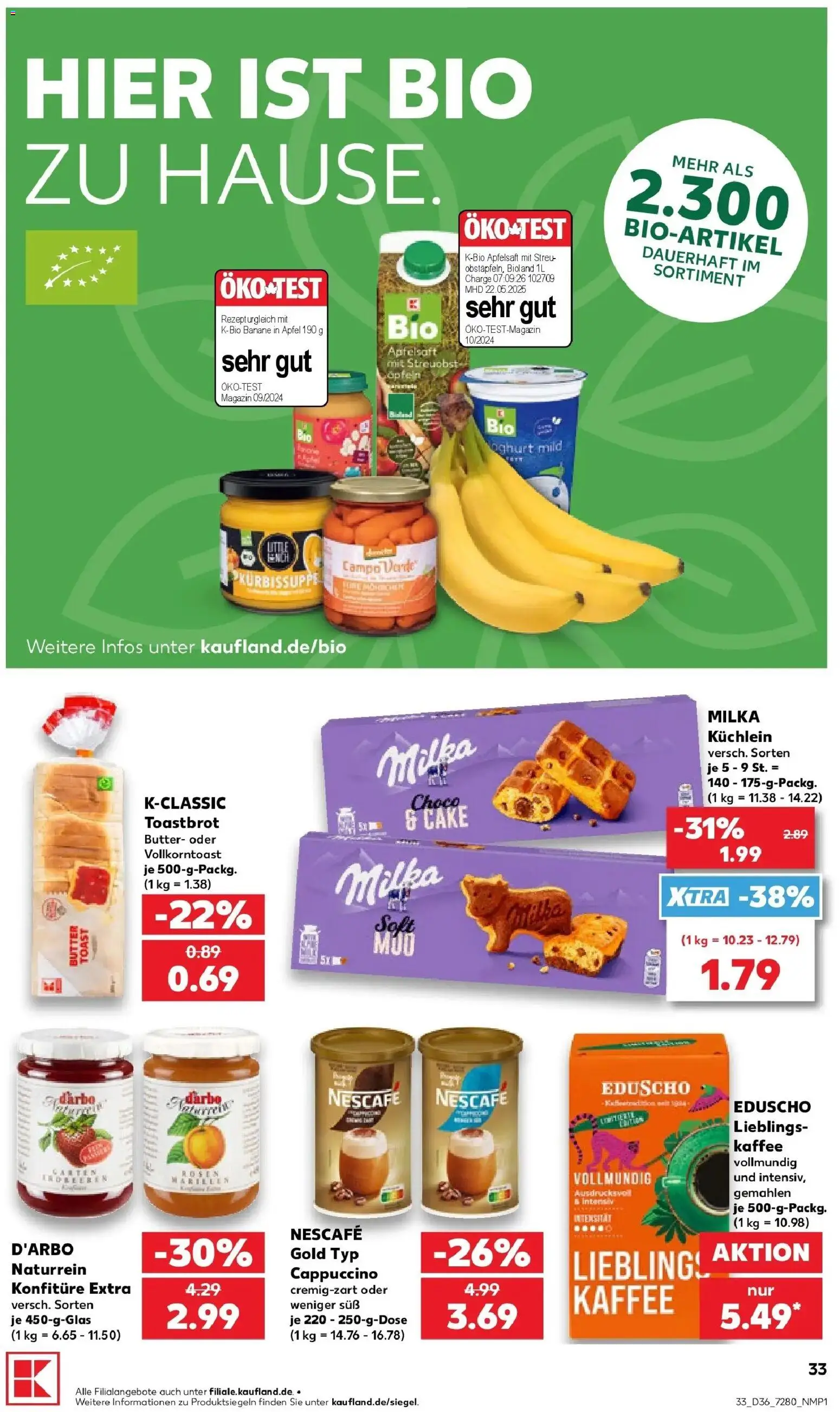 Prospekt Kaufland ab 31.08.2026 » Angebote Online zum Blättern | Seite: 42 | Produkte: Butter, Toastbrot, Äpfel, Apfelsaft
