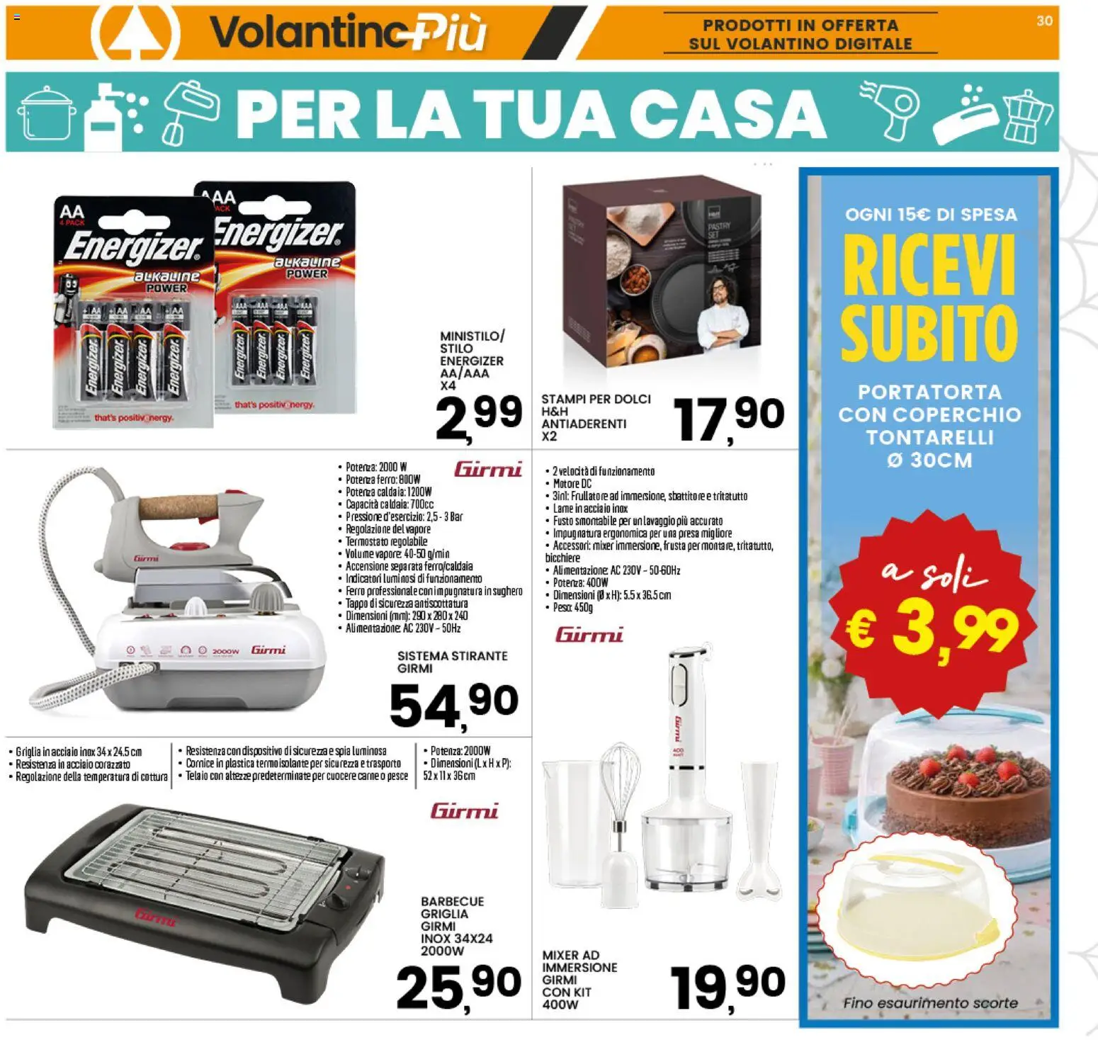 Volantino Interspar del 12/10/2026 | Pagina: 30 | Prodotti: Sbattitore, Griglia, Mixer, Presa