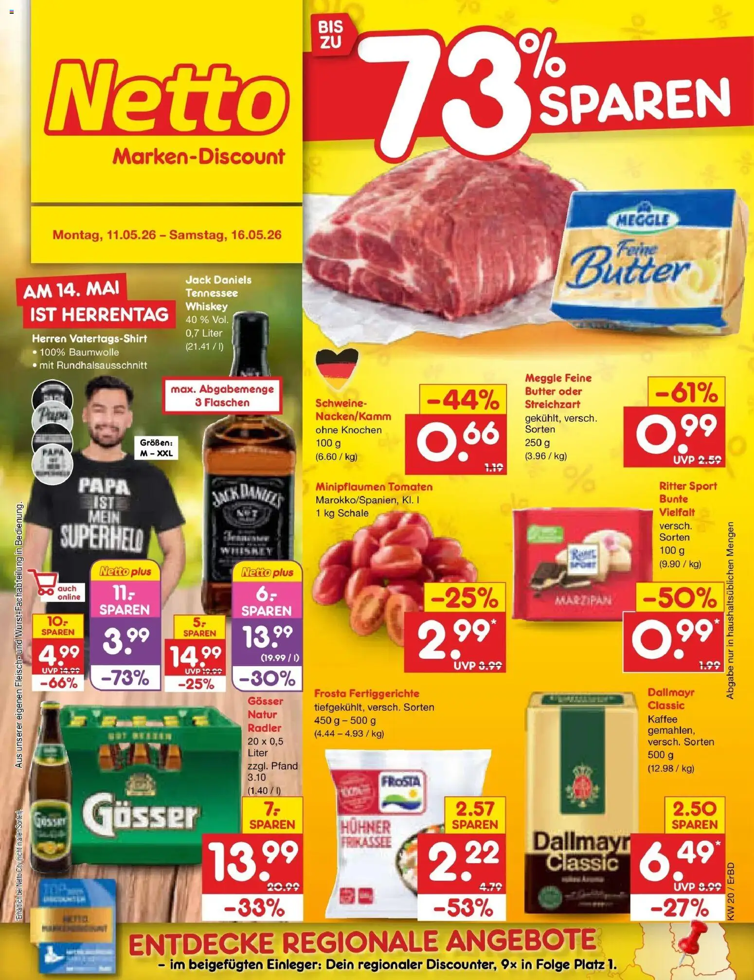 Netto Marken-Discount Prospekt Jena-Lobeda	 – gültig ab 10.05.2026 | Seite: 1 | Produkte: Kaffee, Tomaten, Dallmayr, Fleisch