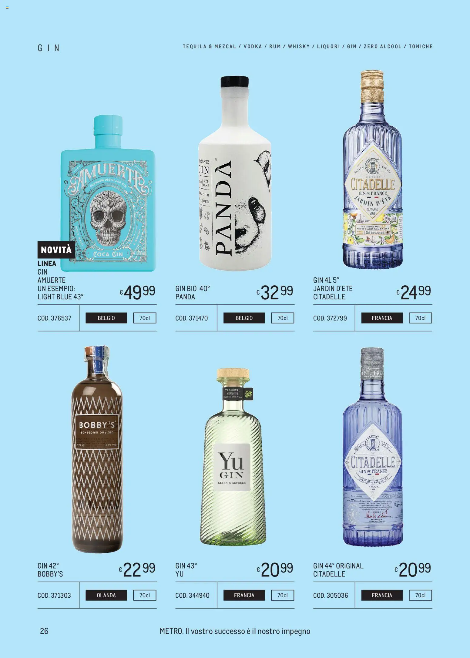 Volantino Metro del 14.05.2026 | Pagina: 26 | Prodotti: Gin, Vodka, Whisky, The