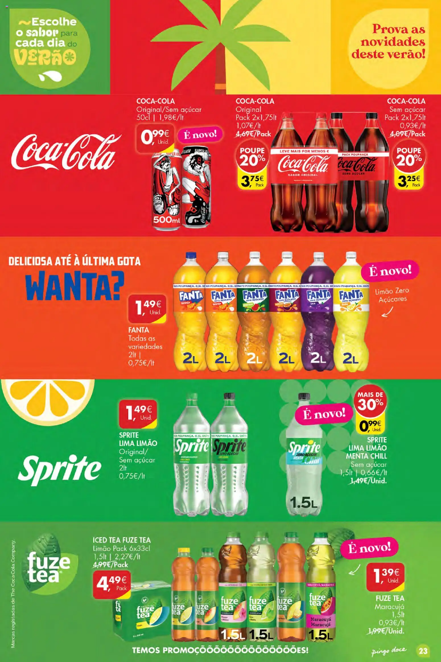 Pingo Doce Poupe Esta Semana Açores │ válido de 09/07/2026 | Página: 23 | Produtos: Fanta, Açúcar